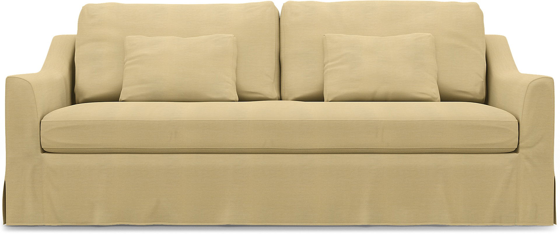 IKEA - Överdrag till Färlöv 3-sitssoffa, Soft Yellow, Linne - Bemz