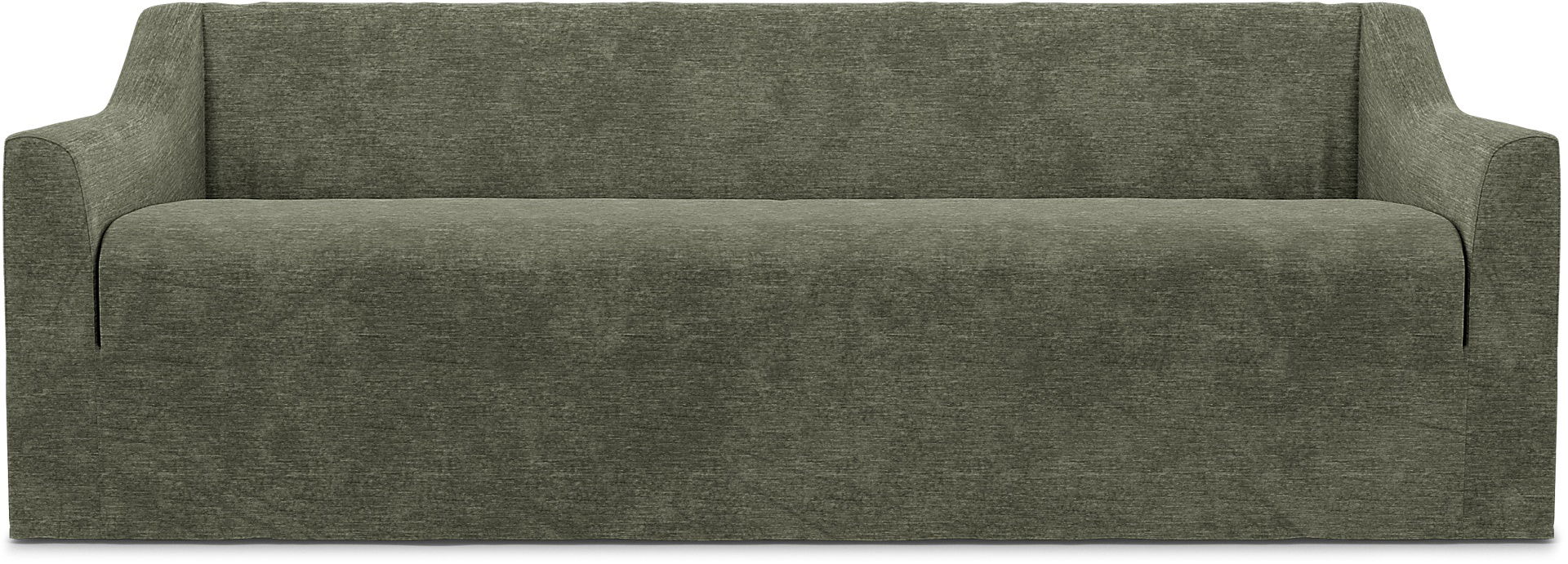 IKEA - Färlöv 3 Seater Sofa Cover, Green Grey, Velvet - Bemz