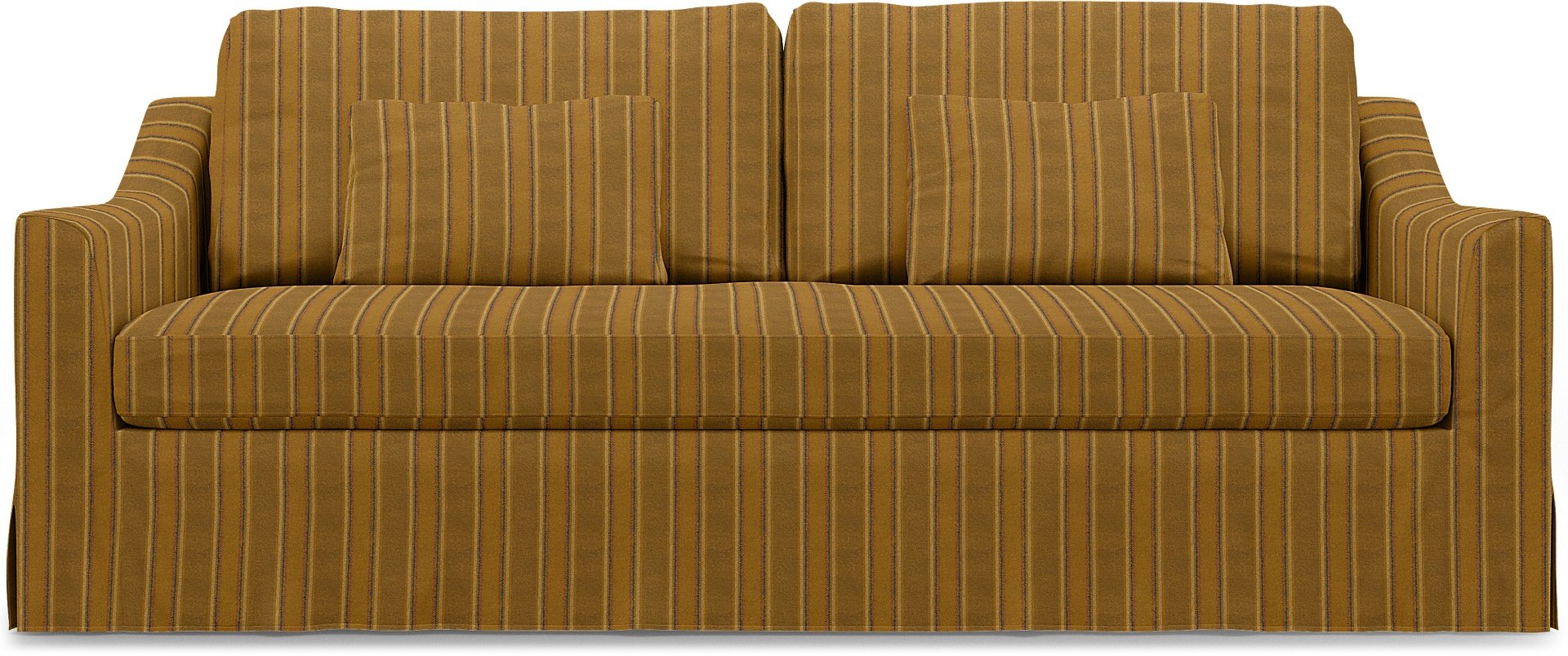 IKEA - Farlov 3 Seater Sofa Cover, Mustard Stripe, Cotton - Bemz