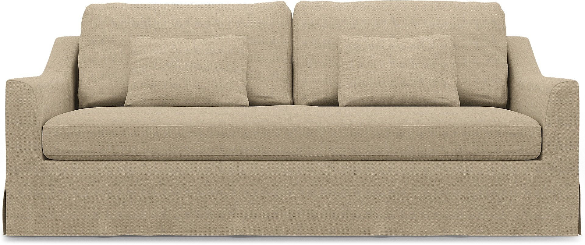 IKEA - Farlov 3 Seater Sofa Cover, Unbleached, Linen - Bemz