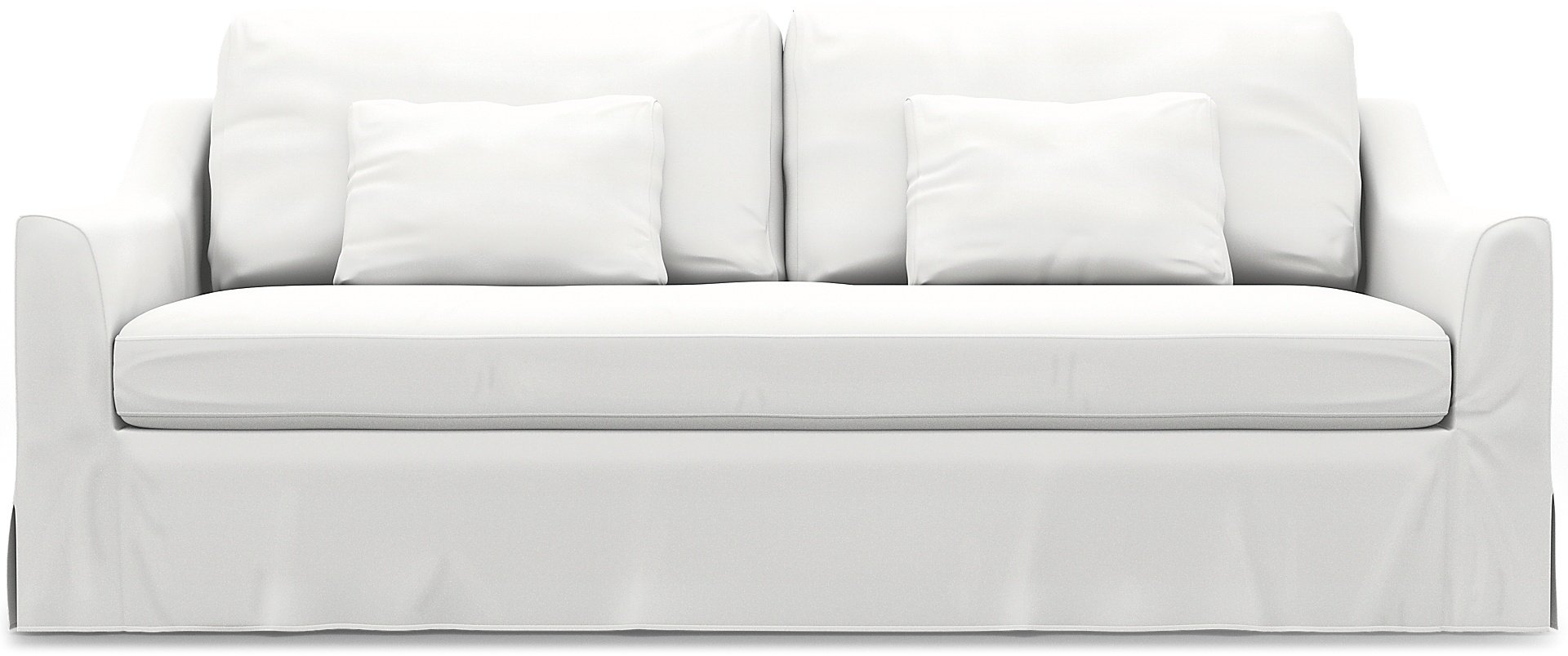 IKEA - Farlov 3 Seater Sofa Cover, Absolute White, Linen - Bemz