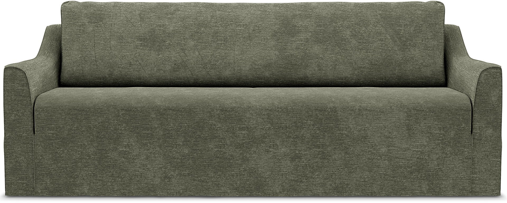 IKEA - Färlöv 3 Seater Sofa Cover, Green Grey, Velvet - Bemz