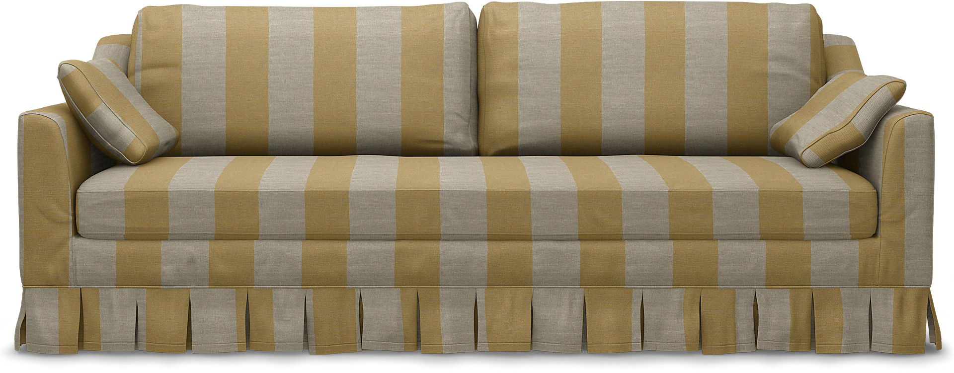 IKEA - Överdrag till Färlöv 3-sitssoffa, Sun Yellow, Linne - Bemz