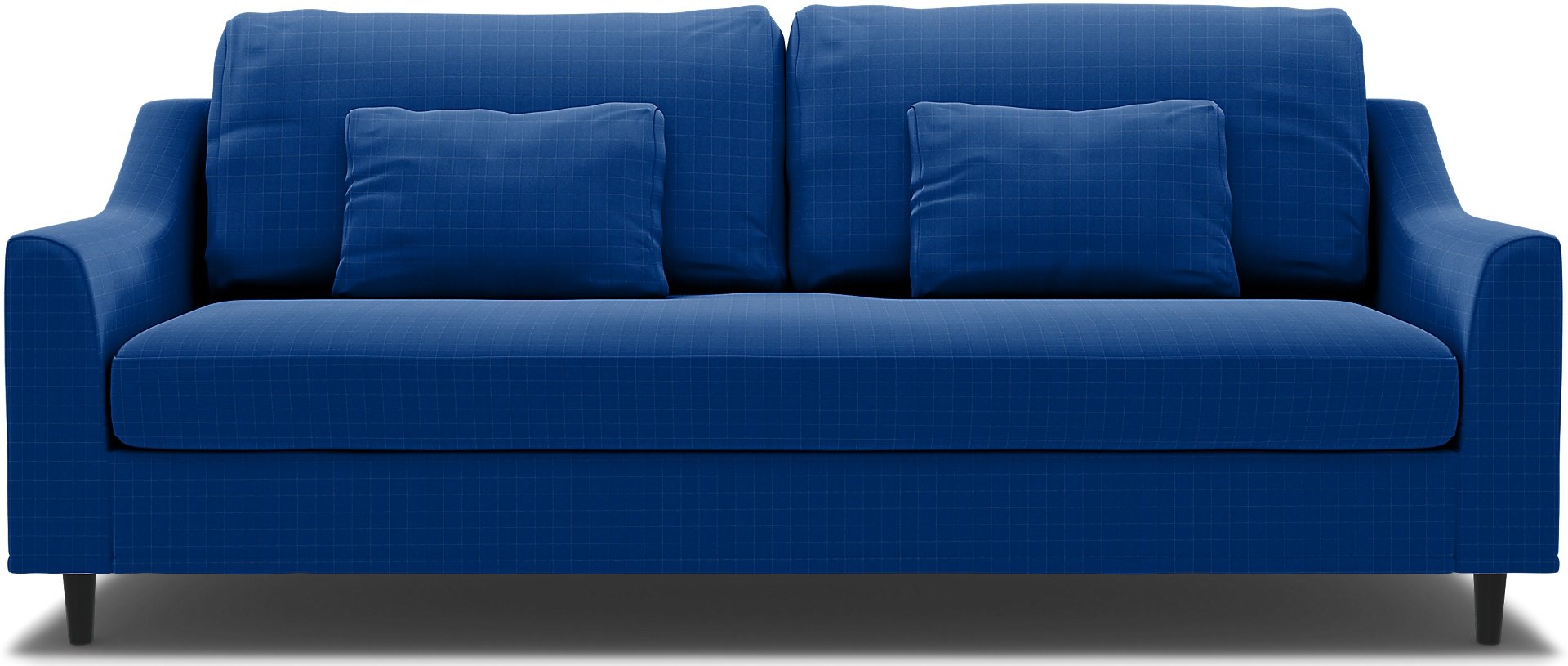 IKEA - FARLOV 3 SEATER SOFA COVER EXPOSED LEG , Lapis Blue, Velvet - Bemz