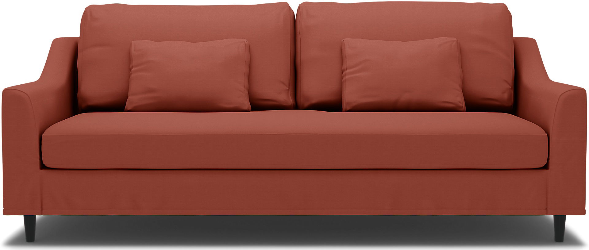 IKEA - FÄRLÖV 3 SEATER SOFA COVER EXPOSED LEG , Burnt Orange, Cotton - Bemz