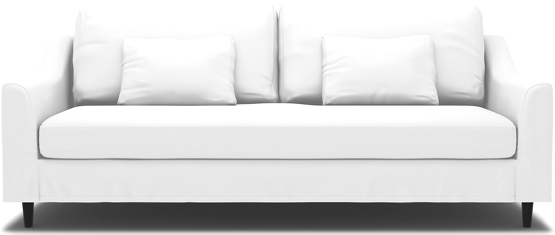 IKEA - FÄRLÖV 3 SEATER SOFA COVER EXPOSED LEG , Absolute White, Linen - Bemz