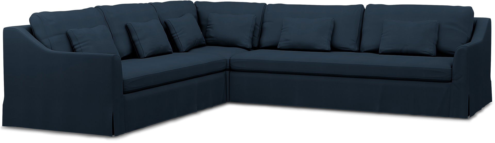 IKEA - ÖVERDRAG TILL FÄRLÖV HÖRNSOFFA (2+3), Navy Blue, Bomull - Bemz