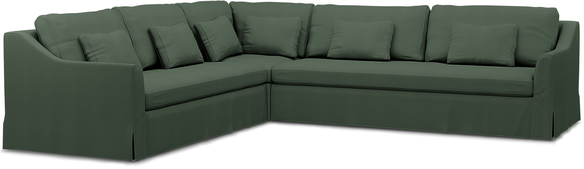 IKEA - FÄRLÖV CORNER SOFA COVER (2+3), Thyme, Cotton - Bemz