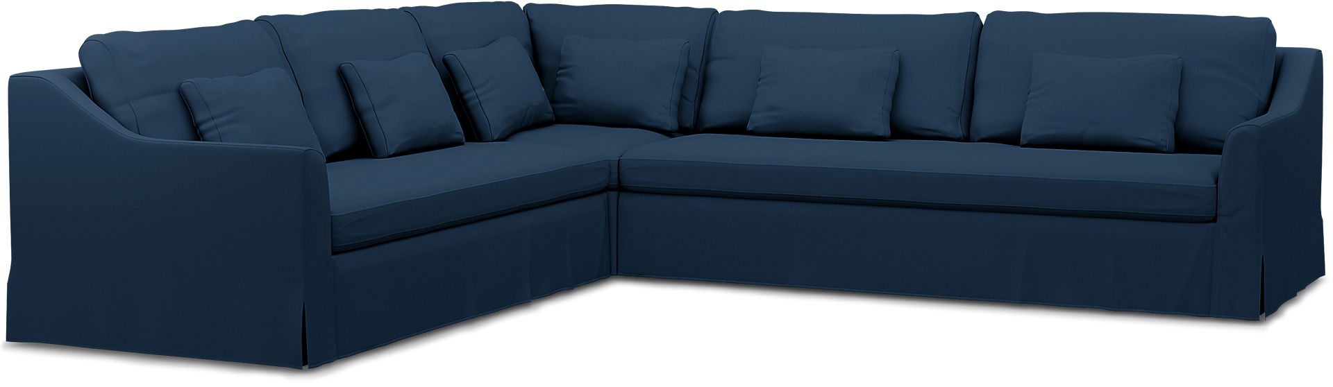 IKEA - ÖVERDRAG TILL FÄRLÖV HÖRNSOFFA (2+3), Deep Navy Blue, Bomull - Bemz