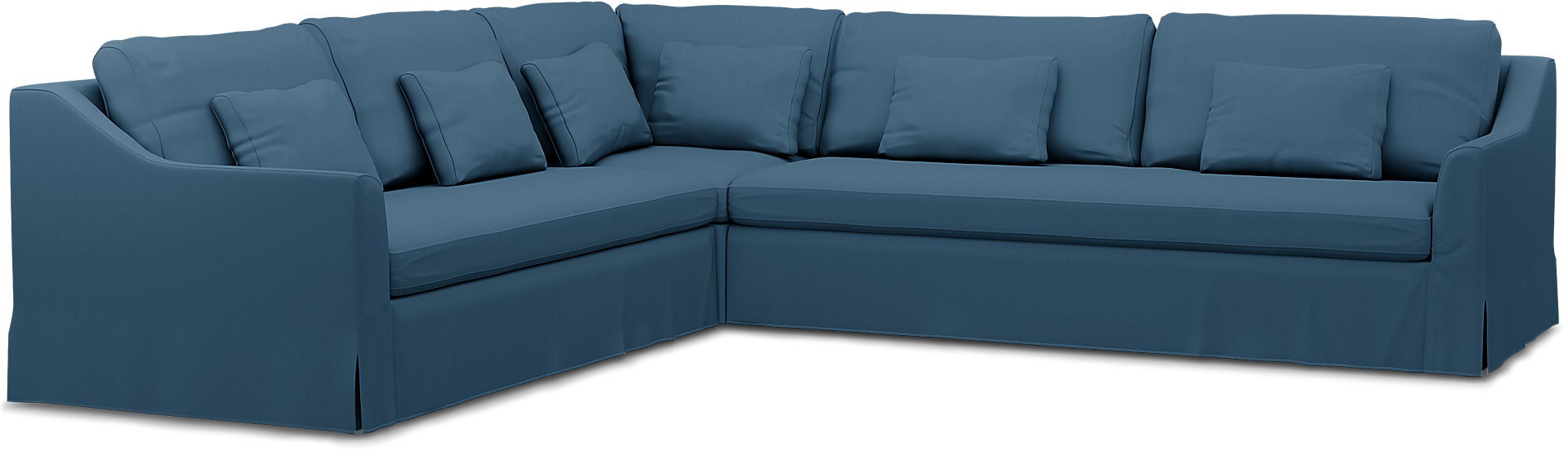 IKEA - FÄRLÖV CORNER SOFA COVER (2+3), Real Teal, Cotton - Bemz