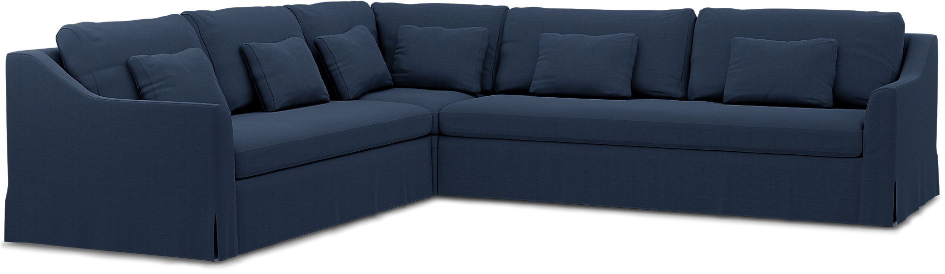 IKEA - ÖVERDRAG TILL FÄRLÖV HÖRNSOFFA (2+3), Navy Blue, Linne - Bemz