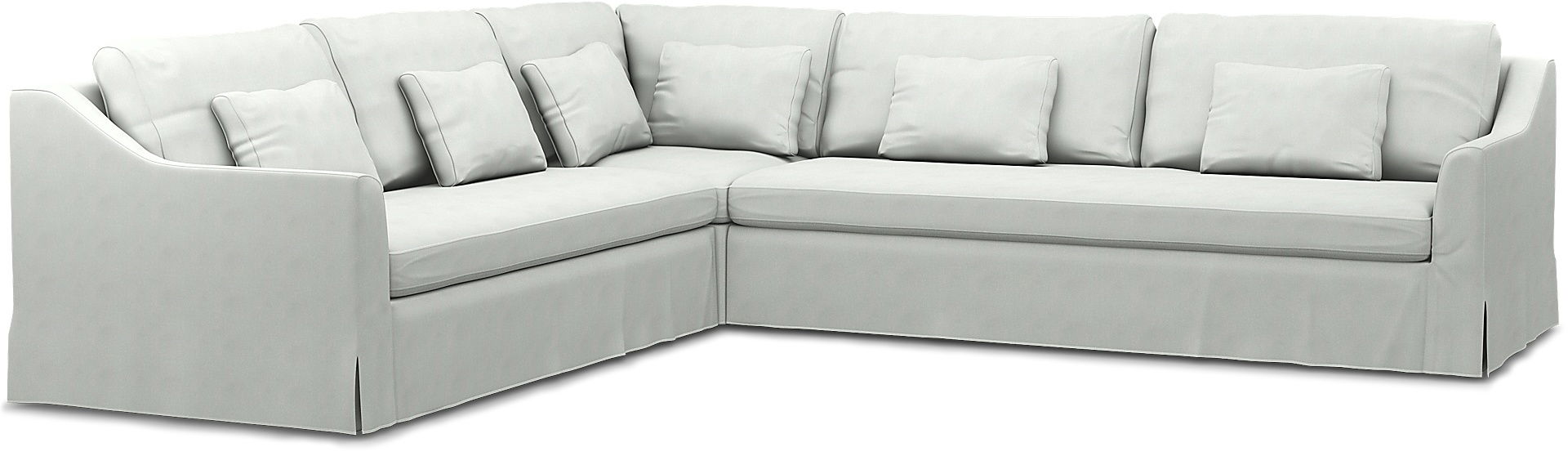 IKEA - FÄRLÖV CORNER SOFA COVER (2+3), Silver Grey, Linen - Bemz