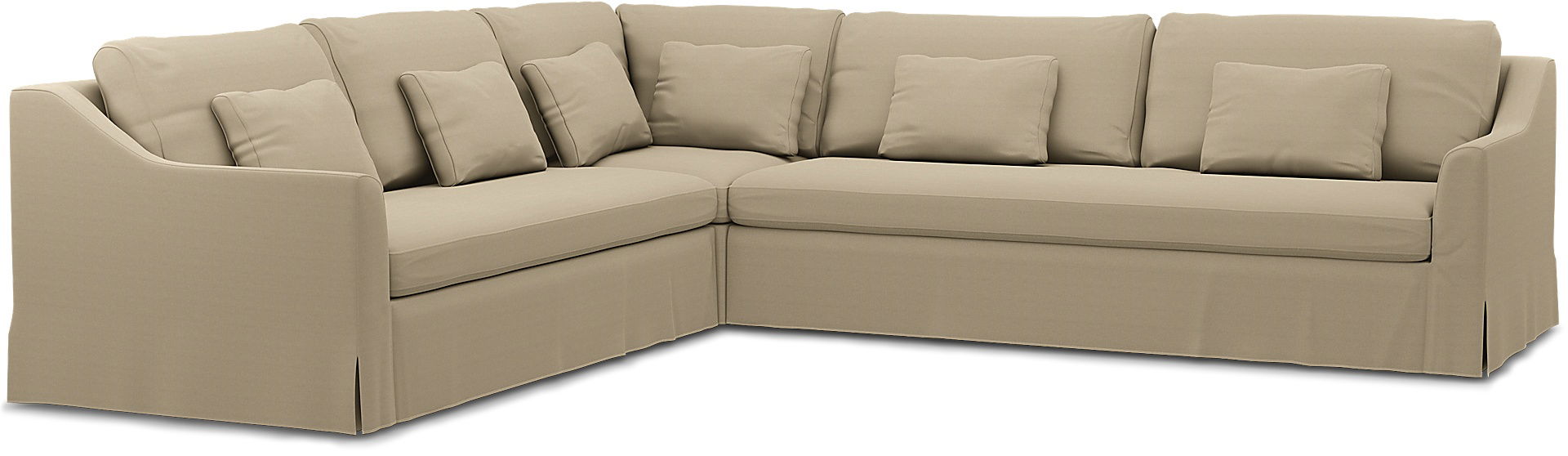 IKEA - FÄRLÖV CORNER SOFA COVER (2+3), Tan, Linen - Bemz