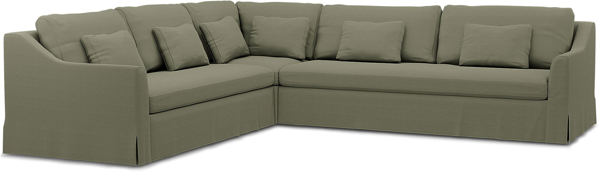 IKEA - FÄRLÖV CORNER SOFA COVER (2+3), Sage, Linen - Bemz