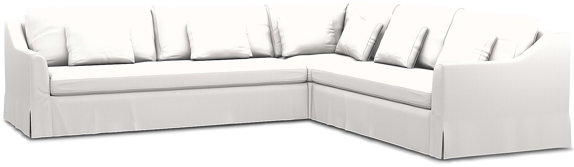 IKEA - FARLOV CORNER SOFA COVER (3+2), Soft White, Linen - Bemz