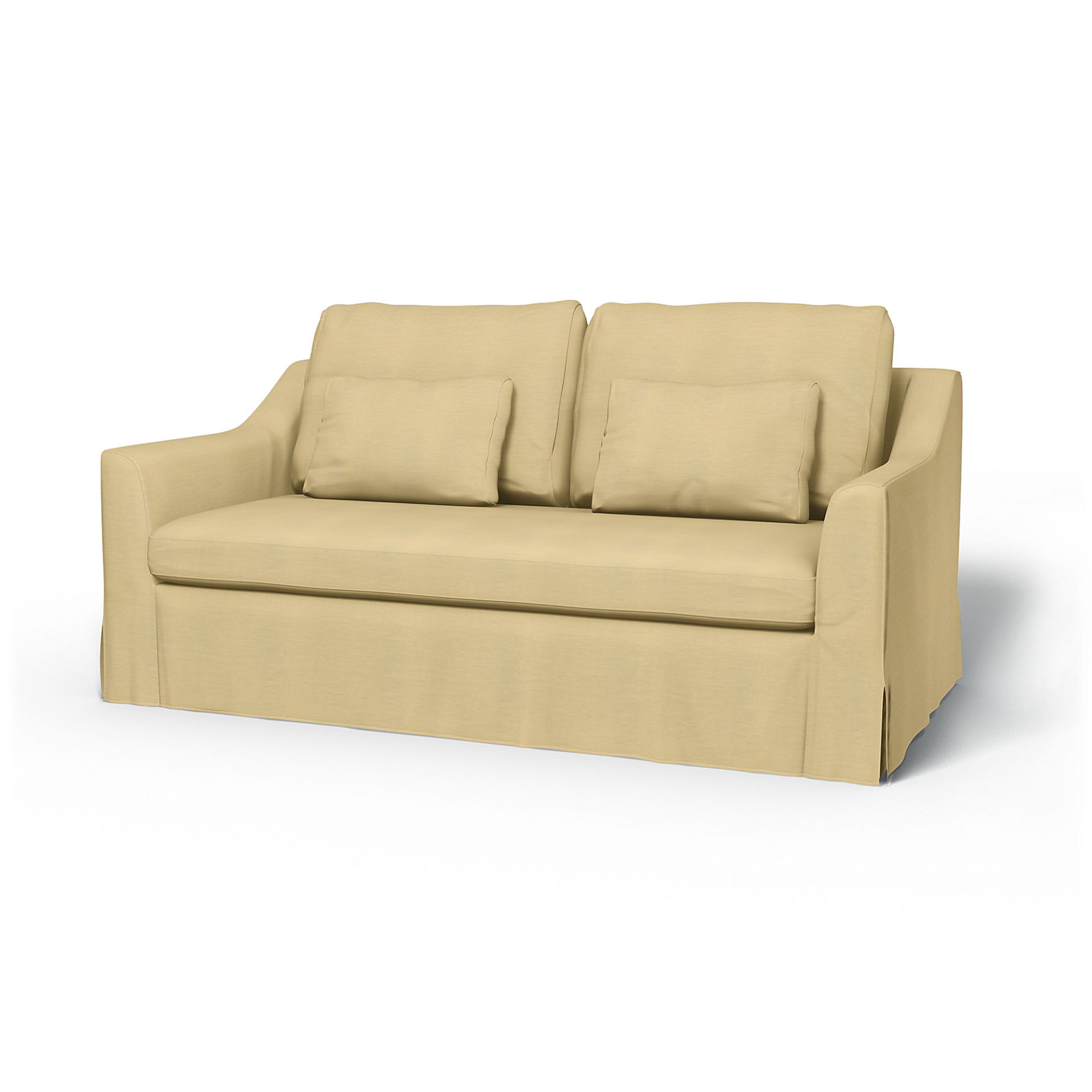 IKEA - Överdrag till Färlöv 2-sitssoffa, Soft Yellow, Linne - Bemz