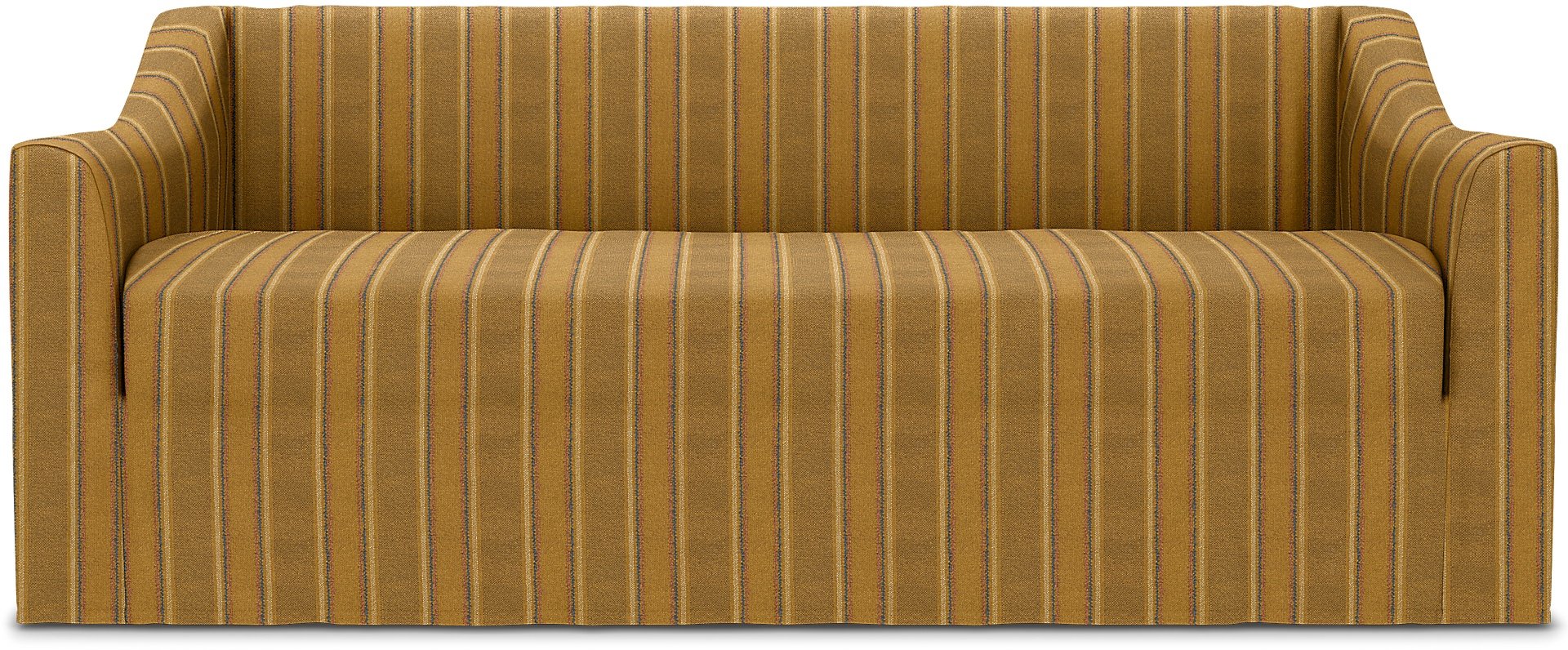 Farlov 2 Seater Sofa Cover, Mustard Stripe, Cotton - Bemz