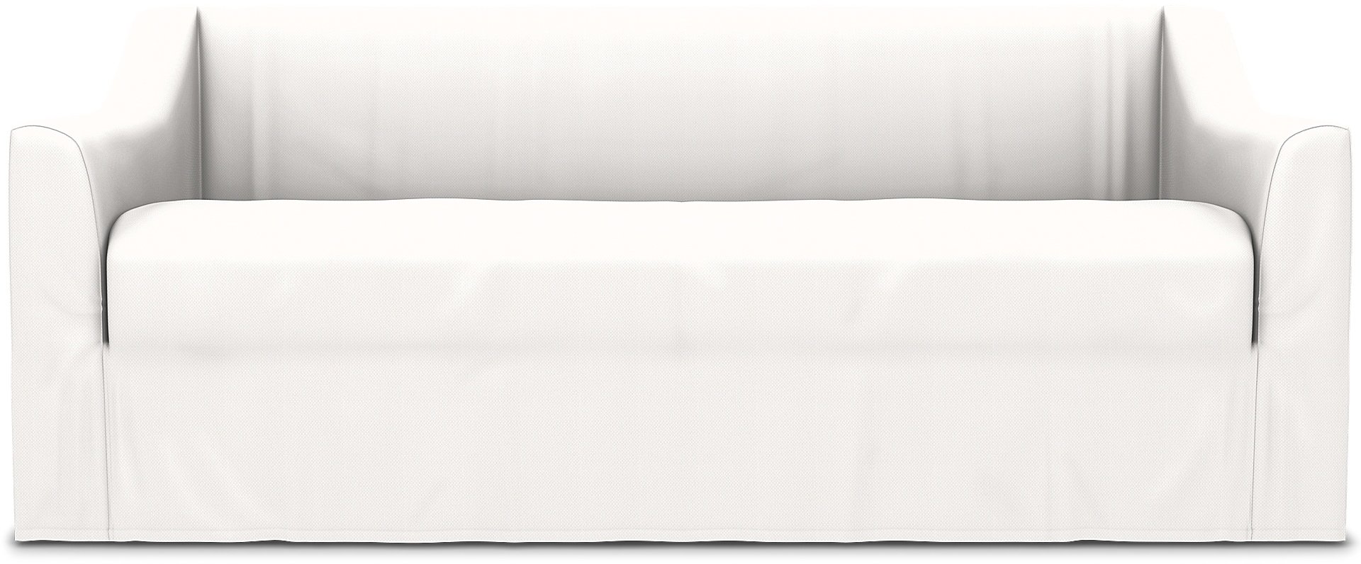 Farlov 2 Seater Sofa Cover, Soft White, Linen - Bemz