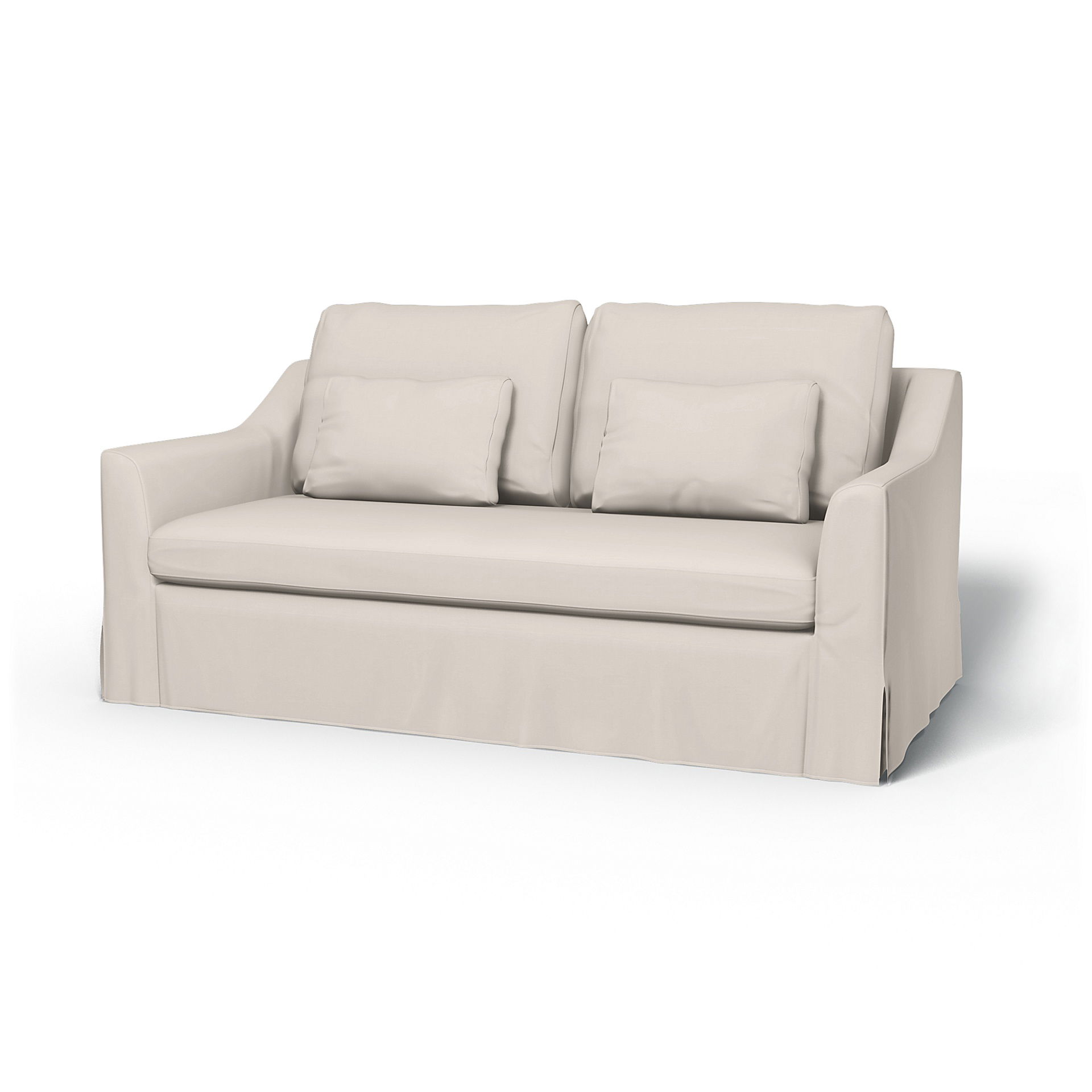 IKEA - Överdrag till Färlöv 2-sitssoffa, Soft White, Bomull - Bemz