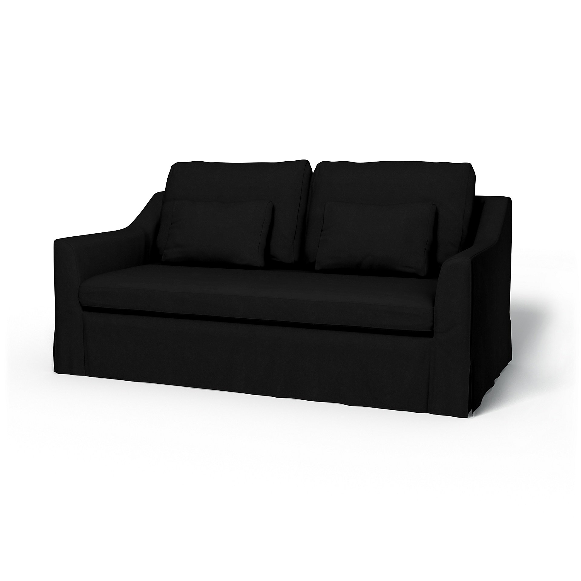 IKEA - Farlov 2 Seater Sofa Cover, Black, Velvet - Bemz