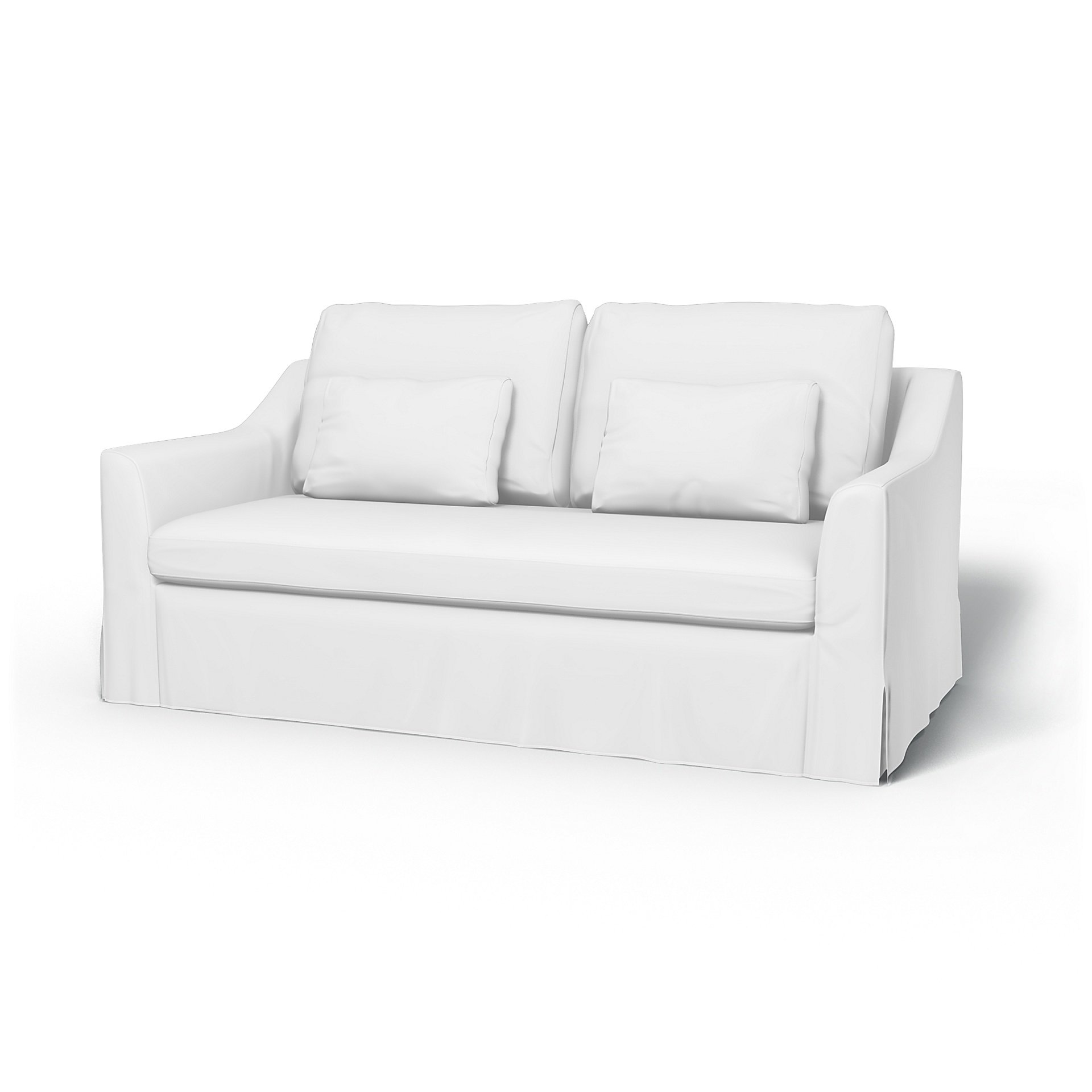 IKEA - Farlov 2 Seater Sofa Cover, Absolute White, Linen - Bemz