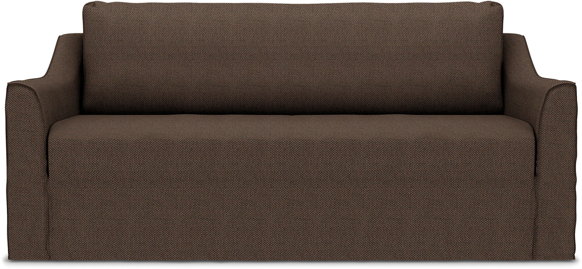 Färlöv 2 seater sofa cover, Chocolate, Bouclé & Texture - Bemz