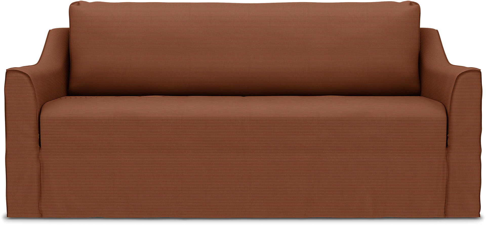 Färlöv 2 seater sofa cover, Rustic Rouge, Corduroy - Bemz
