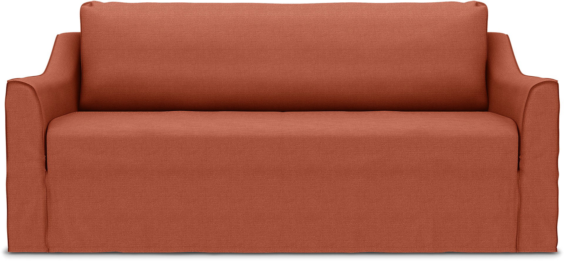 Färlöv 2 seater sofa cover, Burnt Orange, Linen - Bemz