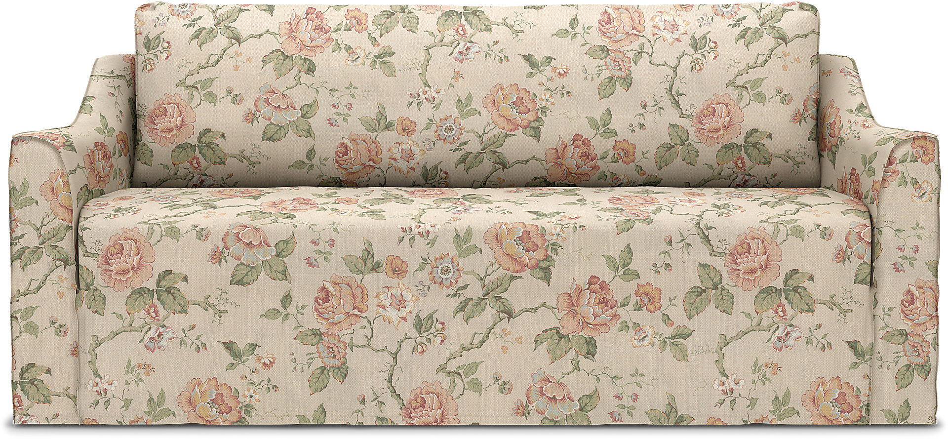 Färlöv 2 seater sofa cover, Rosenträd Light, BEMZ x BORÅSTAPETER COLLECTION - Bemz
