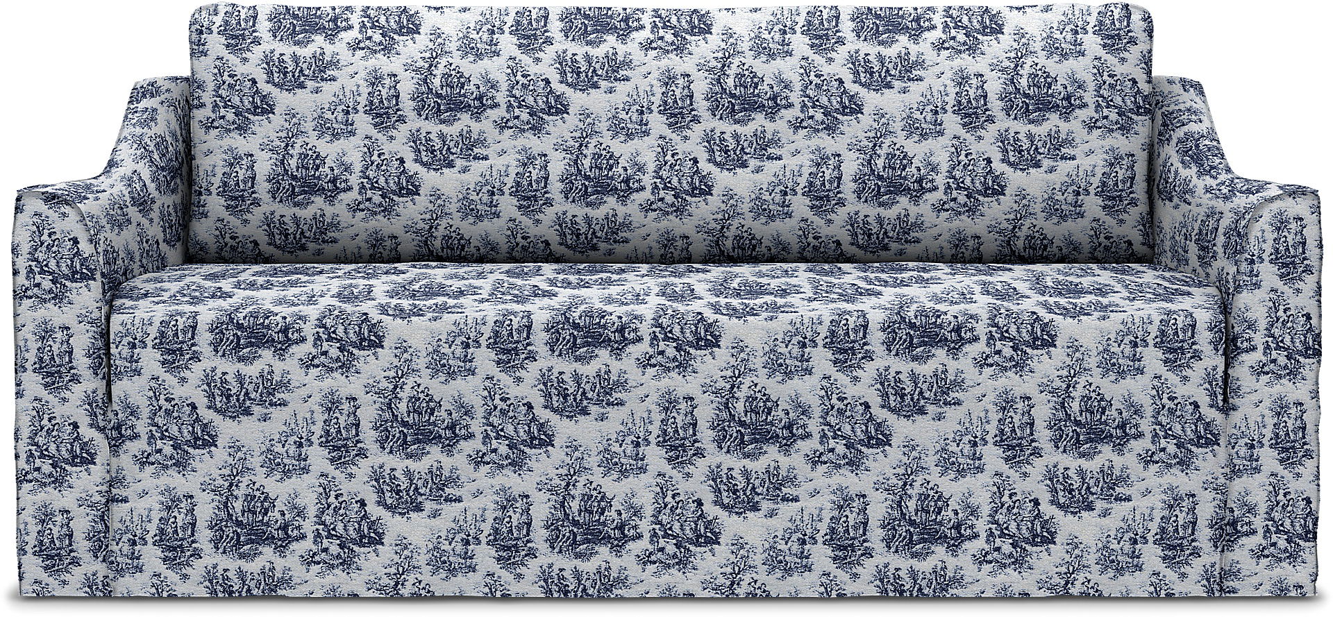Färlöv 2 seater sofa cover, Dark Blue, Bouclé & Texture - Bemz