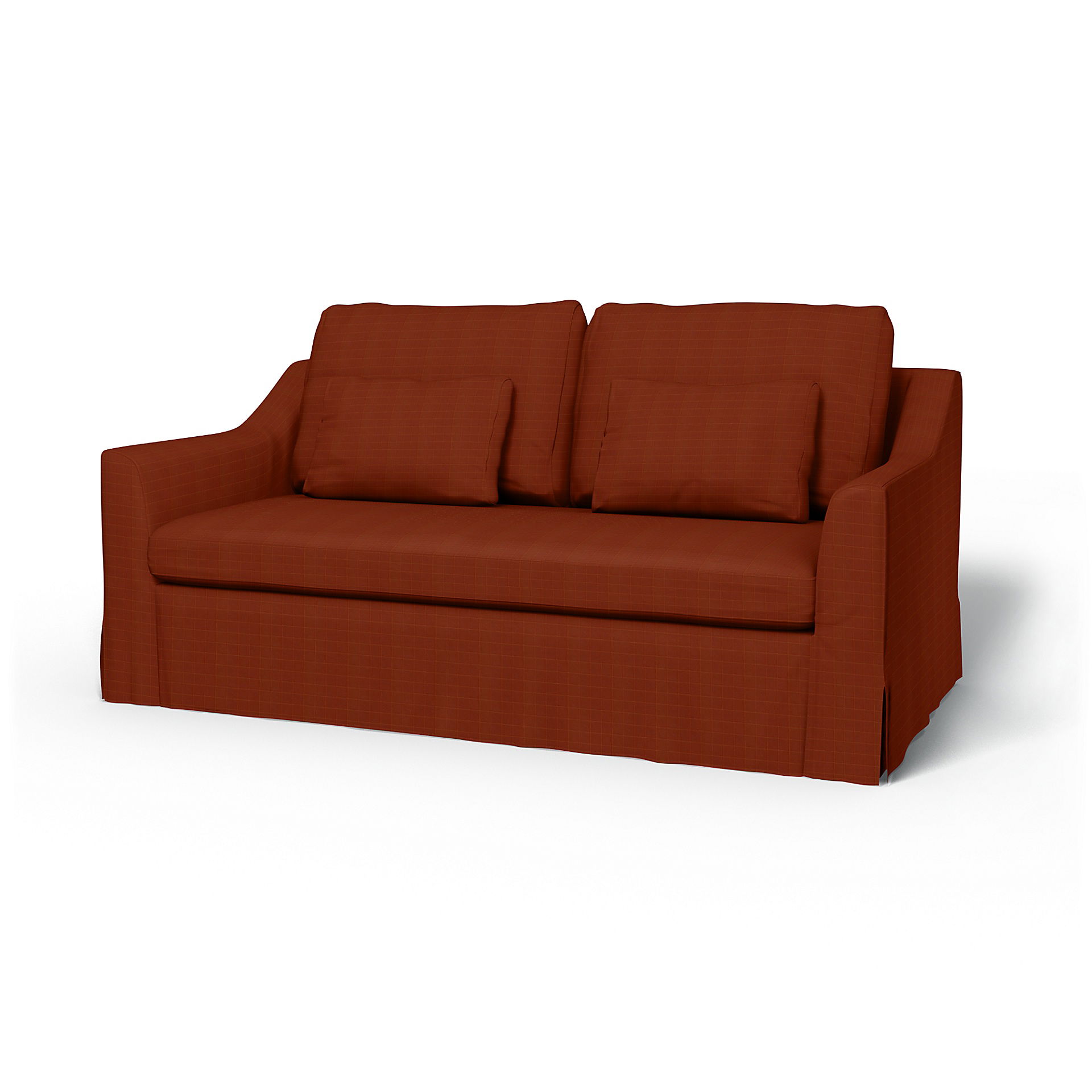 IKEA - Överdrag till Färlöv 2-sitsbäddsoffa, Burnt Sienna, Sammet - Bemz