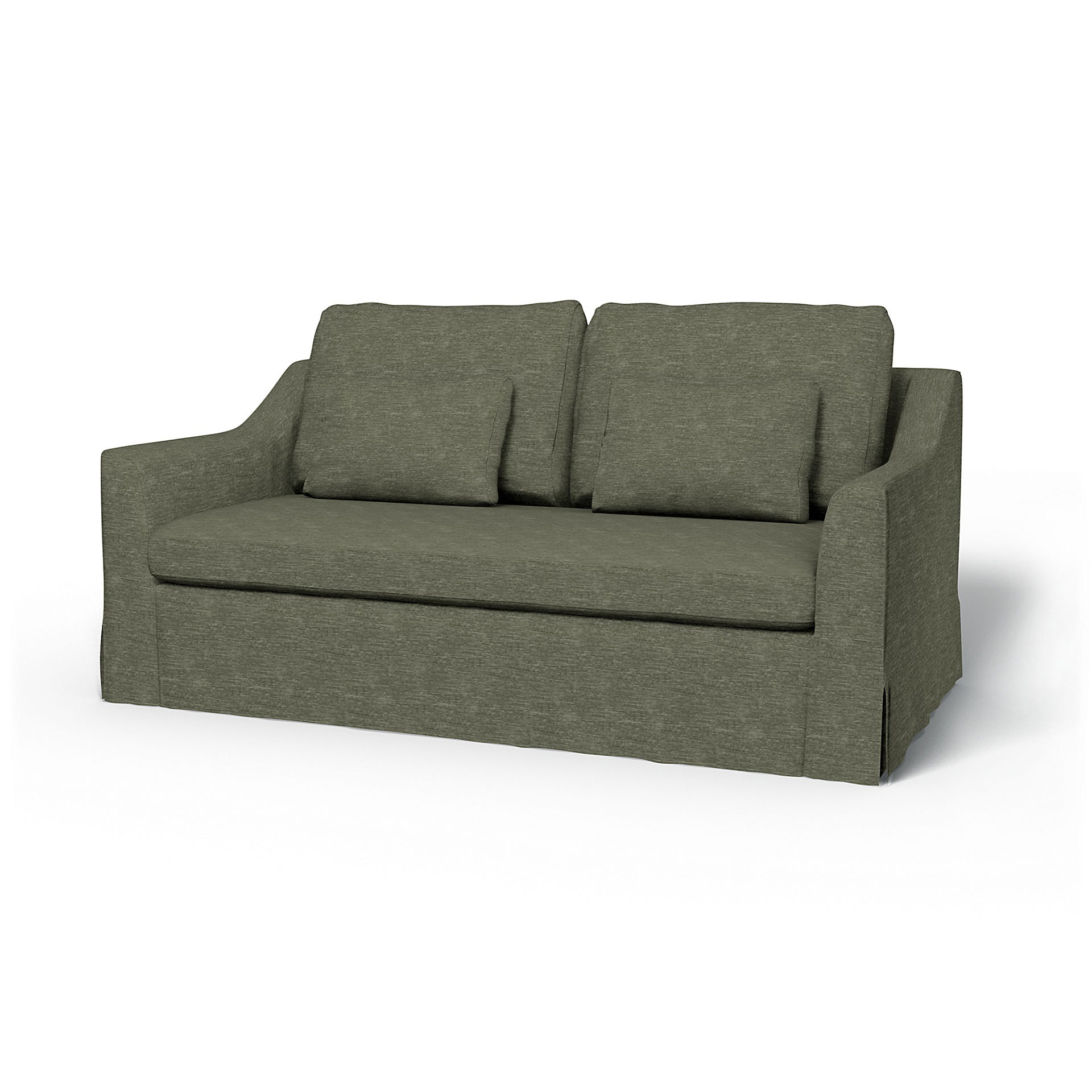 IKEA - Överdrag till Färlöv 2-sitsbäddsoffa, Green Grey, Sammet - Bemz