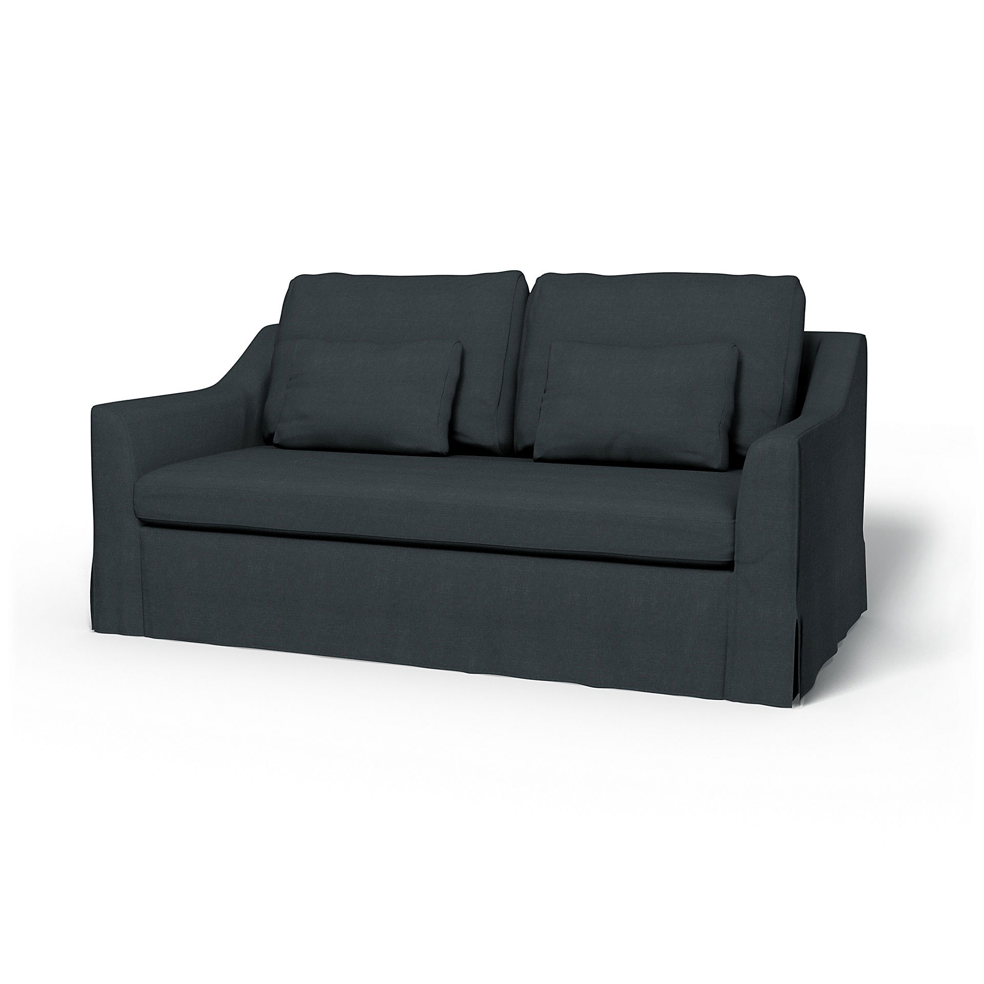 IKEA - Överdrag till Färlöv 2-sitsbäddsoffa, Graphite Grey, Linne - Bemz