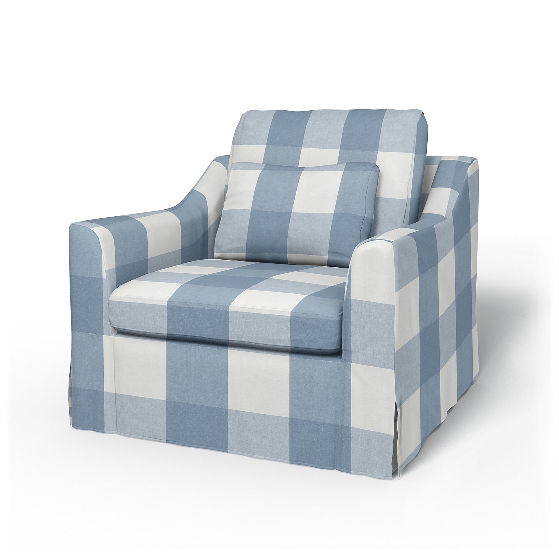 IKEA - Farlov Armchair Cover, Sky Blue, Linen - Bemz
