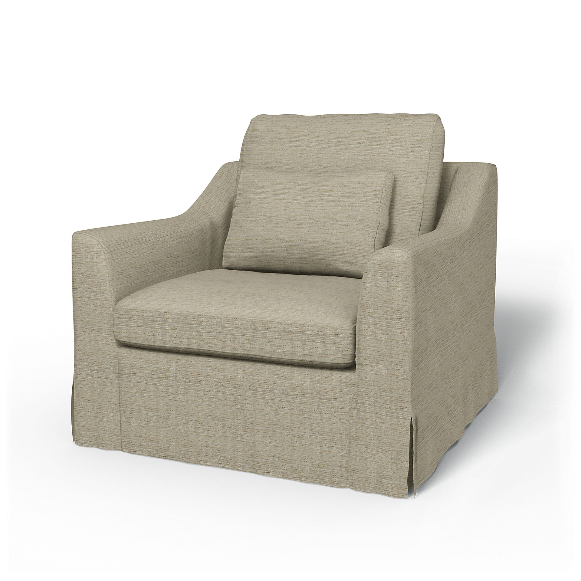 IKEA - Färlöv Armchair Cover, Light Sand, Bouclé & Texture - Bemz