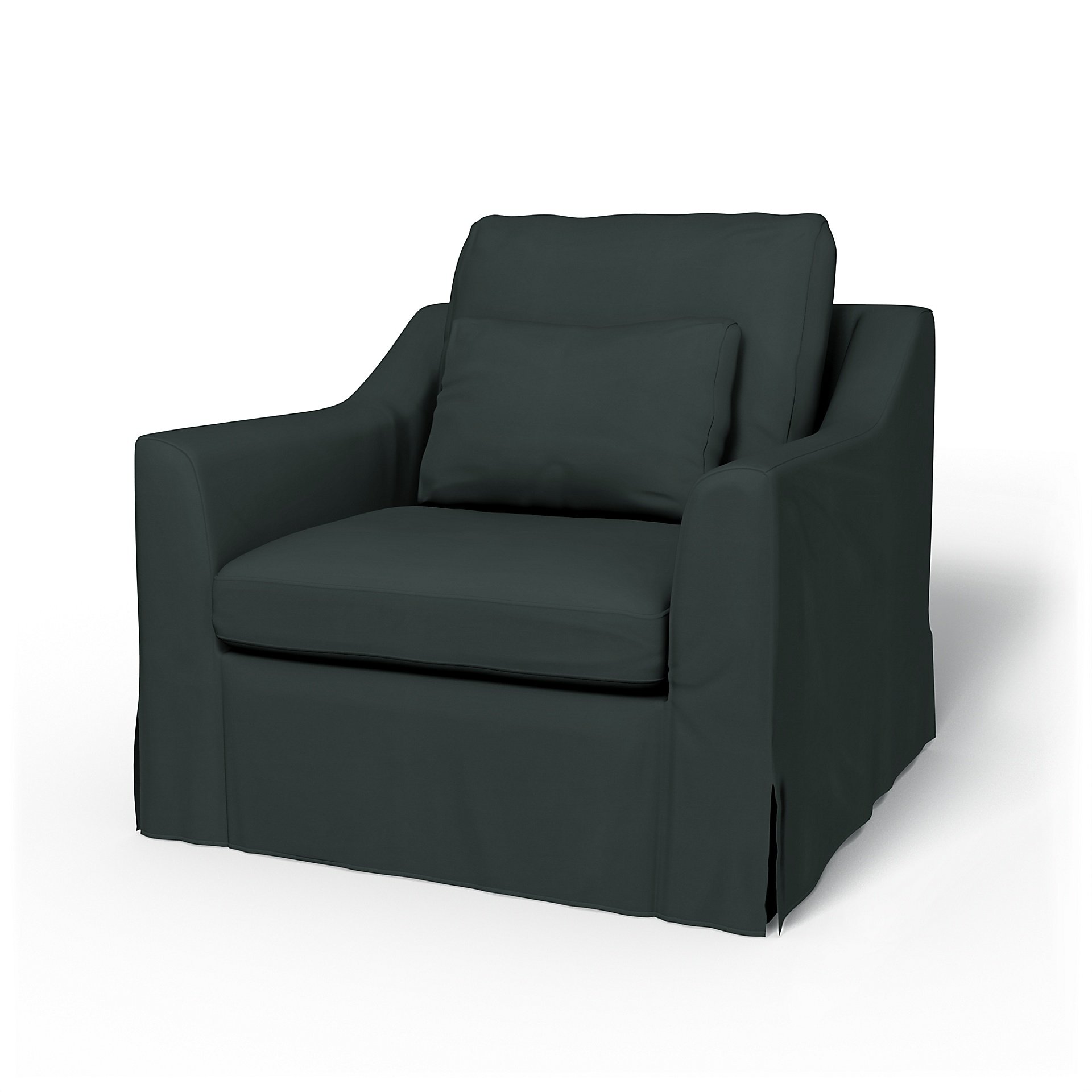 IKEA - Farlov Armchair Cover, Graphite Grey, Cotton - Bemz