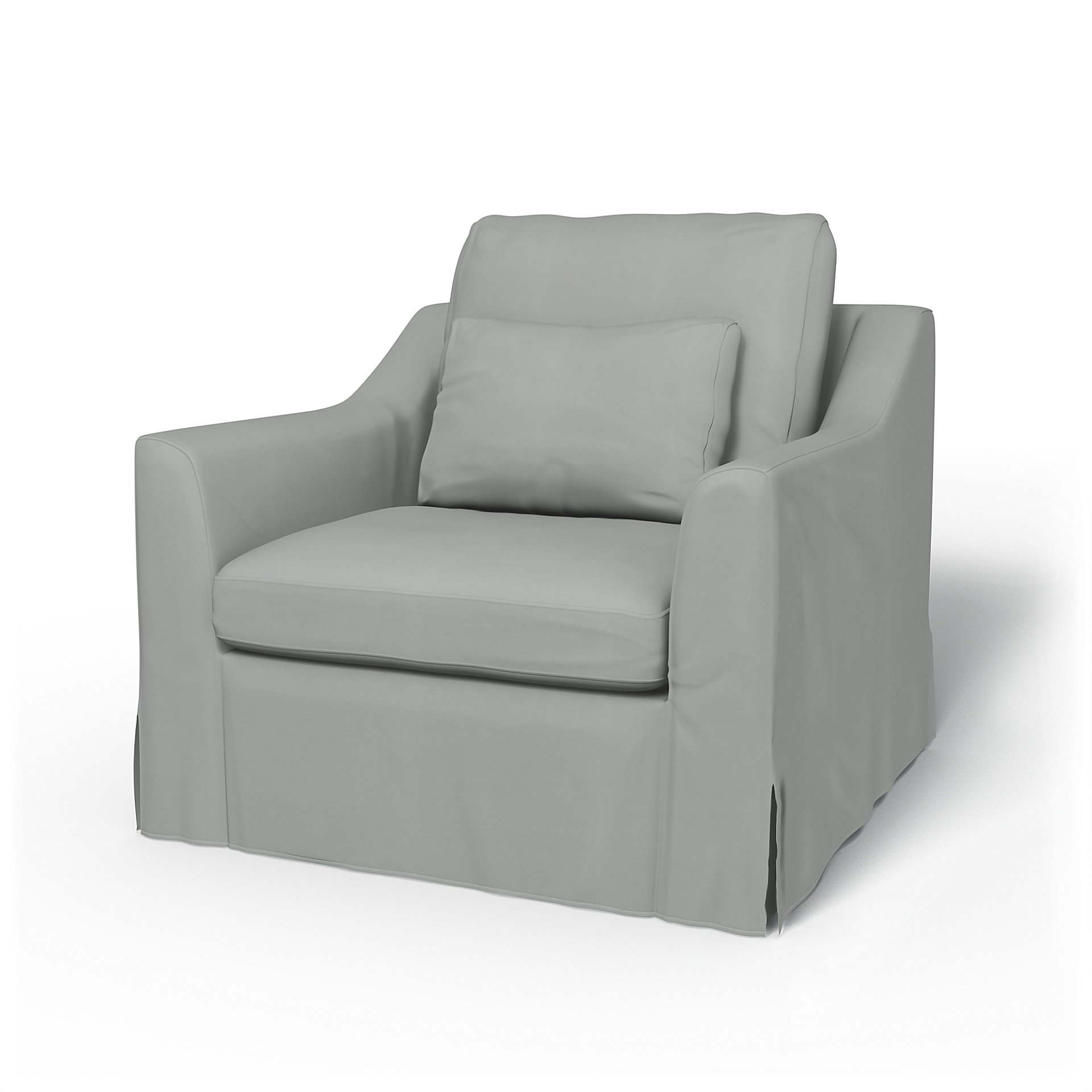 IKEA - Farlov Armchair Cover, Silver Grey, Cotton - Bemz