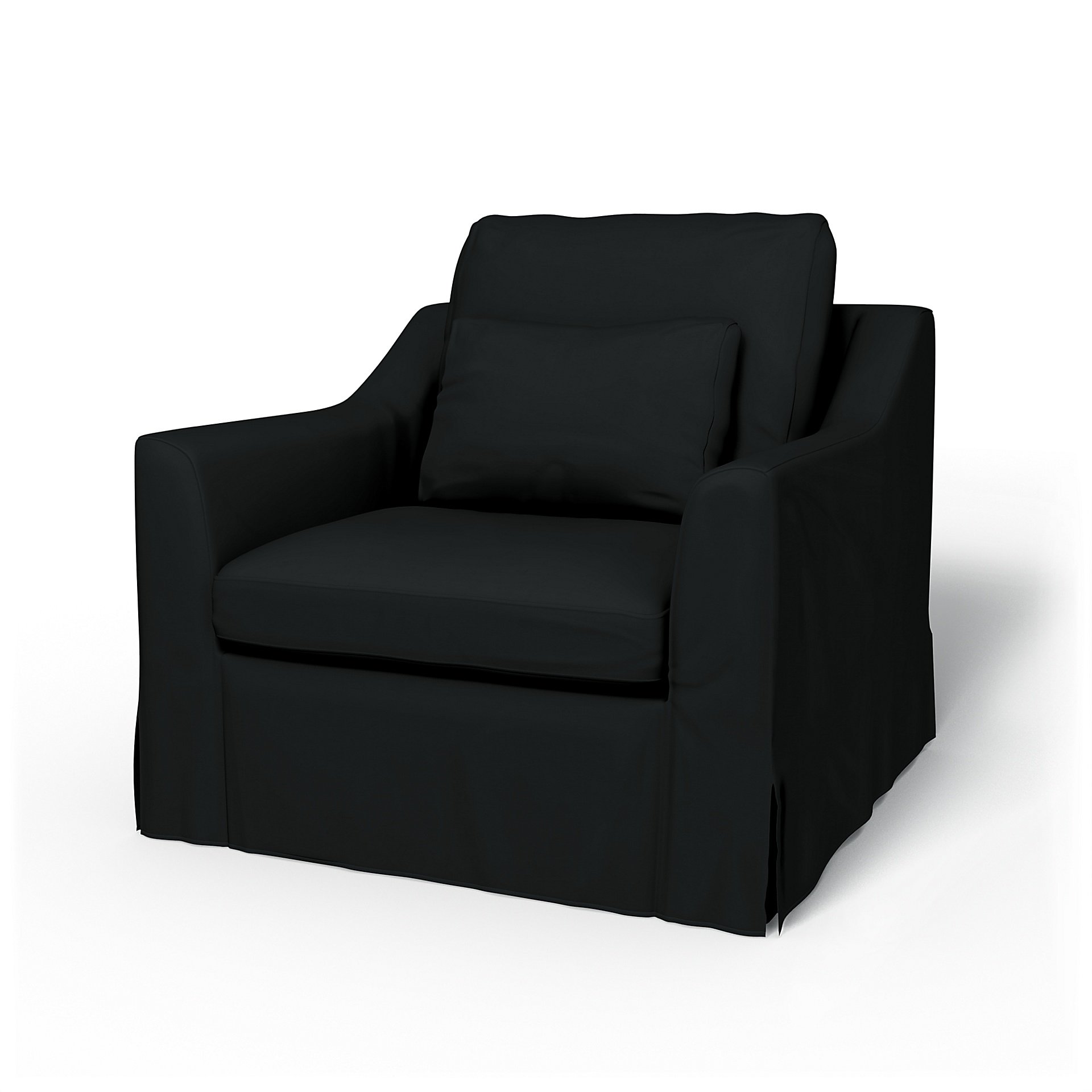 IKEA - Farlov Armchair Cover, Jet Black, Cotton - Bemz