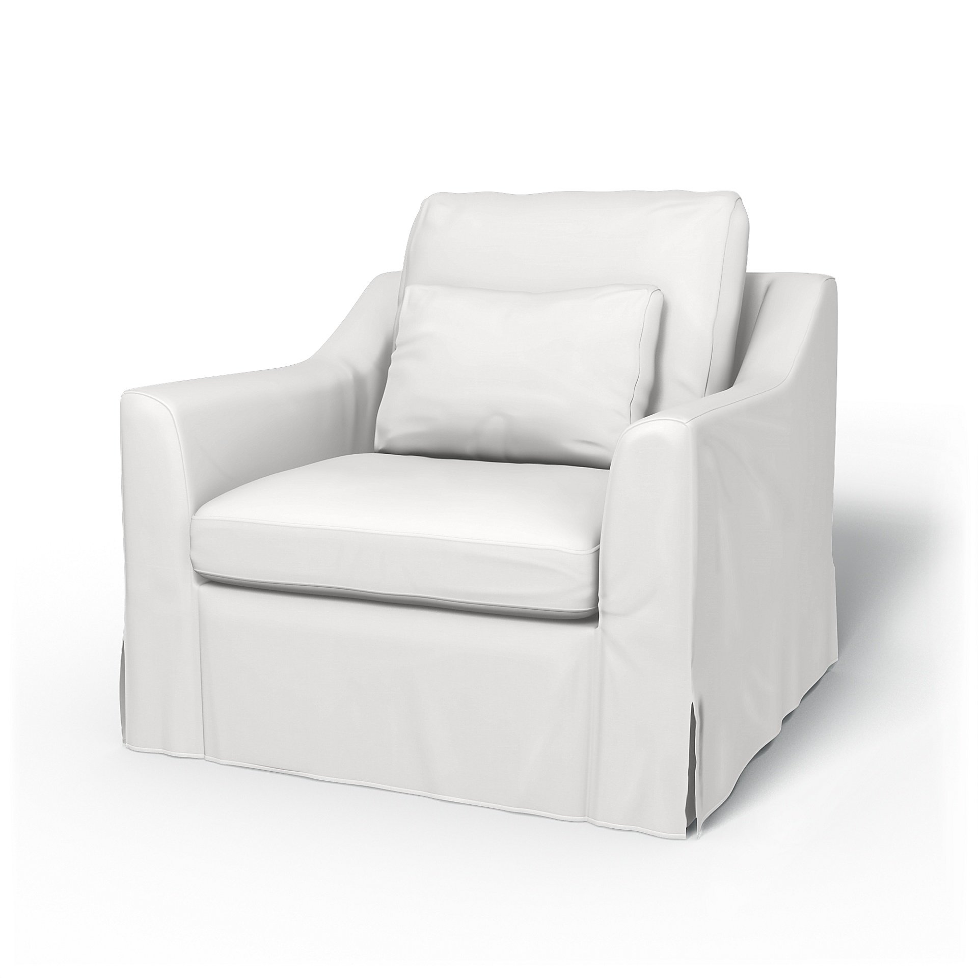 IKEA - Farlov Armchair Cover, Absolute White, Cotton - Bemz
