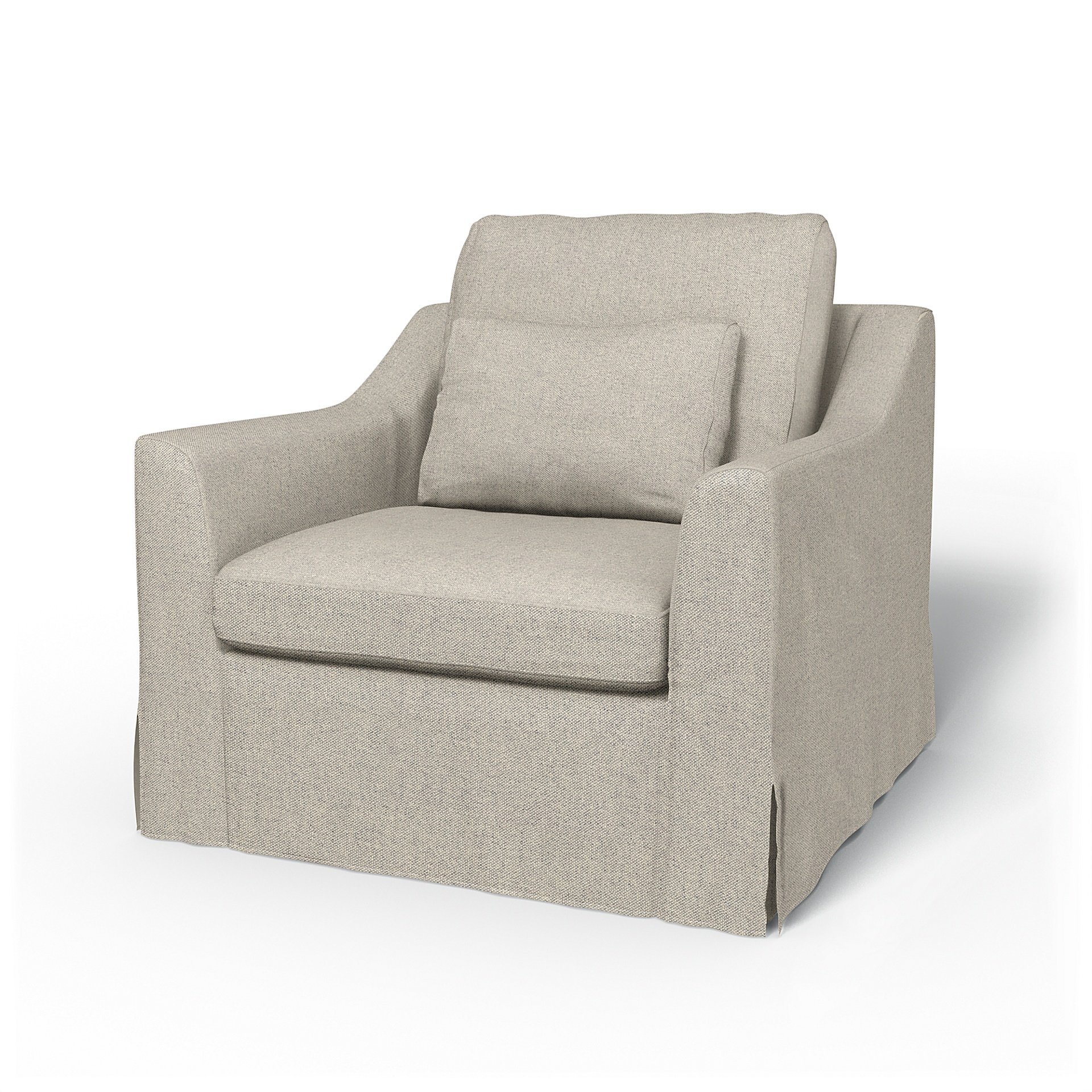 IKEA - Farlov Armchair Cover, Silver Grey, Cotton - Bemz