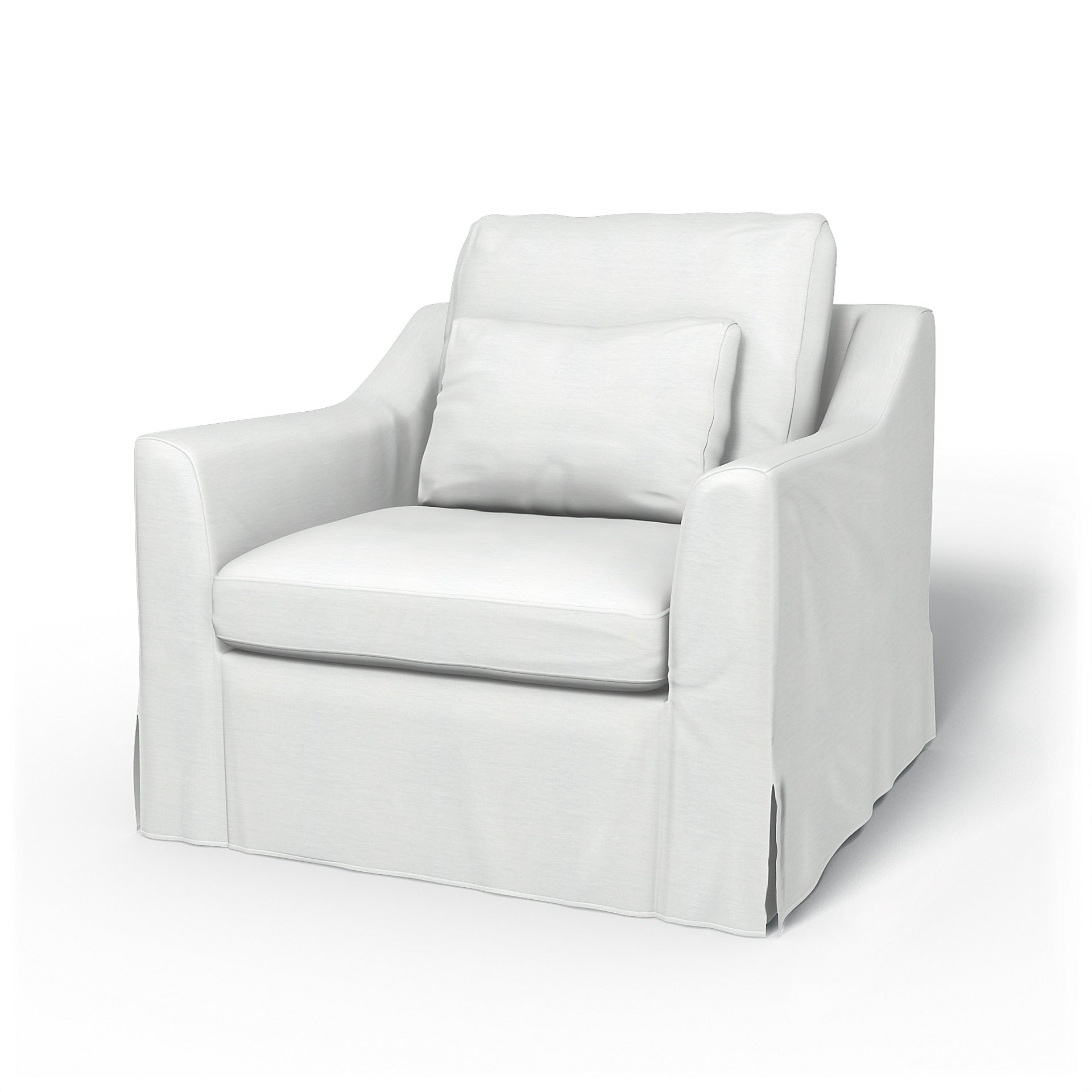IKEA - Farlov Armchair Cover, White, Linen - Bemz