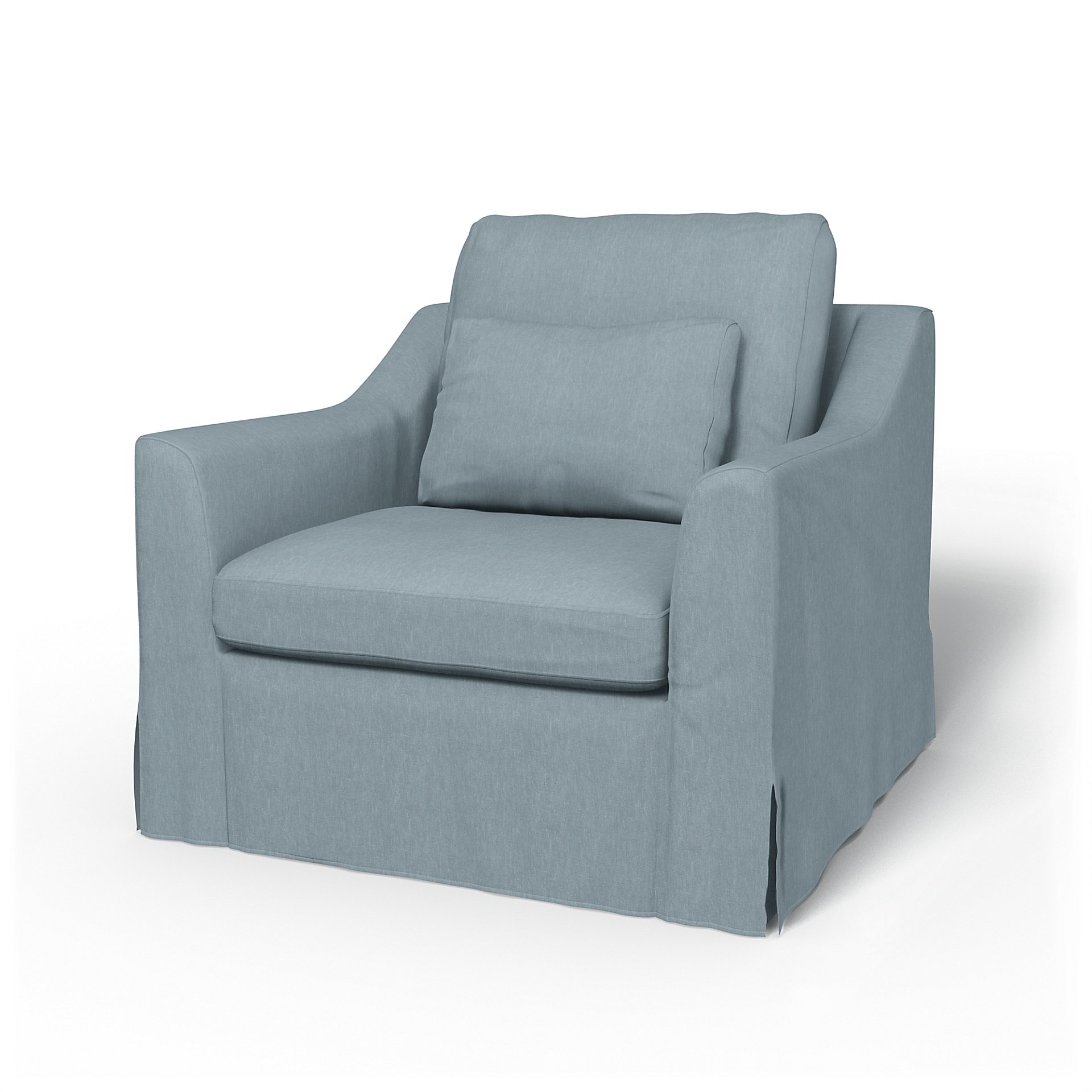 IKEA - Farlov Armchair Cover, Dusty Blue, Linen - Bemz