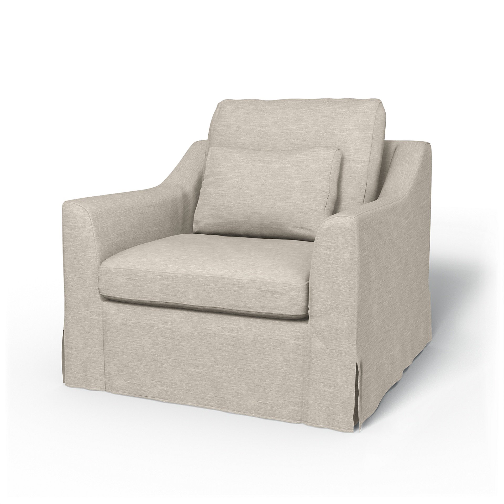 IKEA - Farlov Armchair Cover, Natural White, Velvet - Bemz