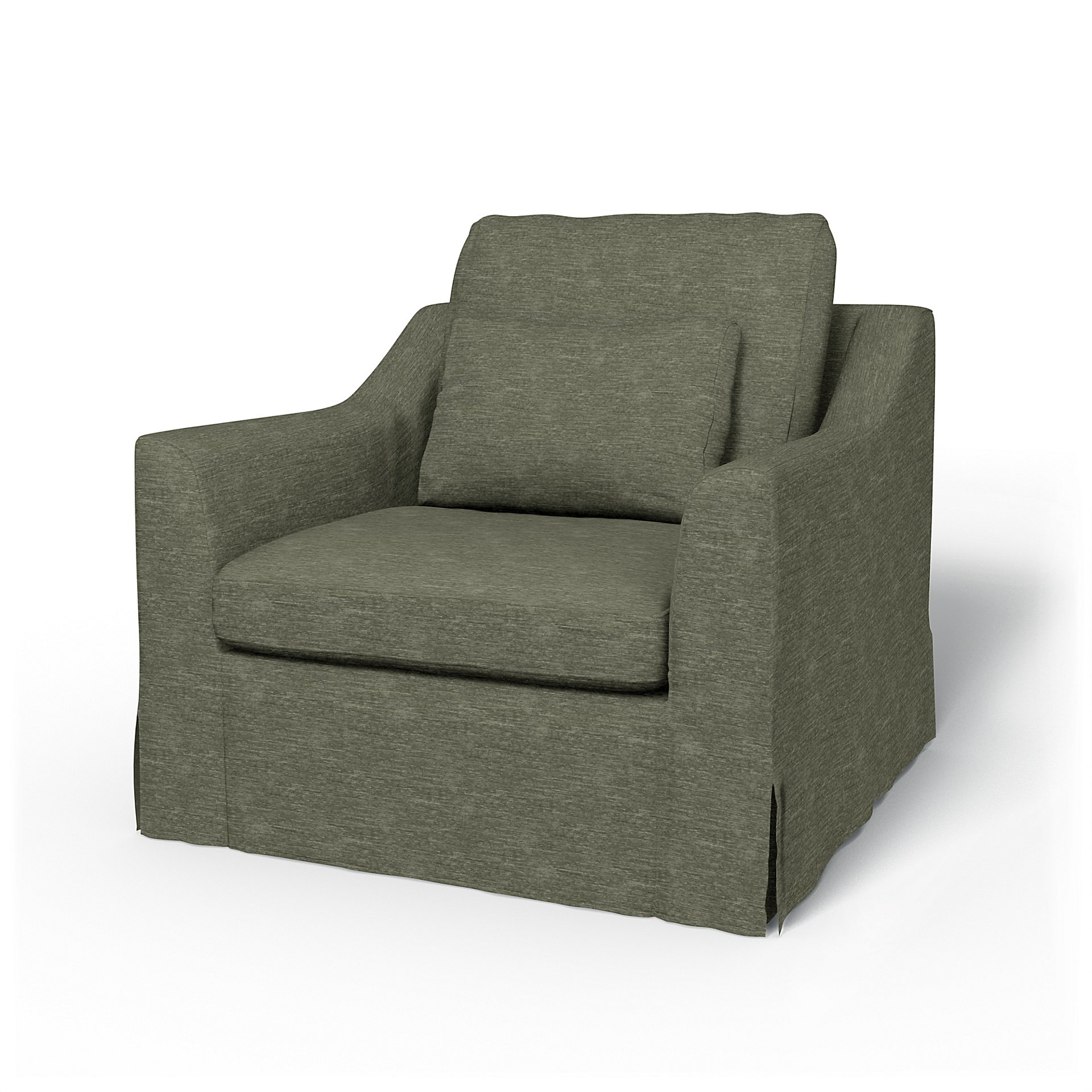 IKEA - Farlov Armchair Cover, Green Grey, Velvet - Bemz