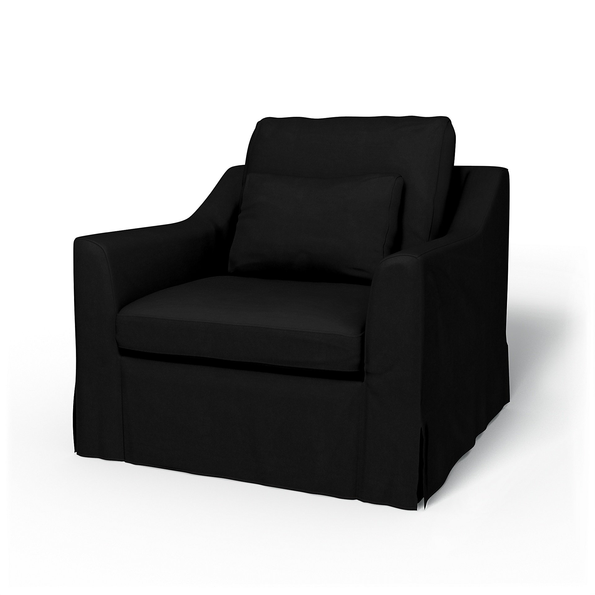 IKEA - Farlov Armchair Cover, Black, Velvet - Bemz