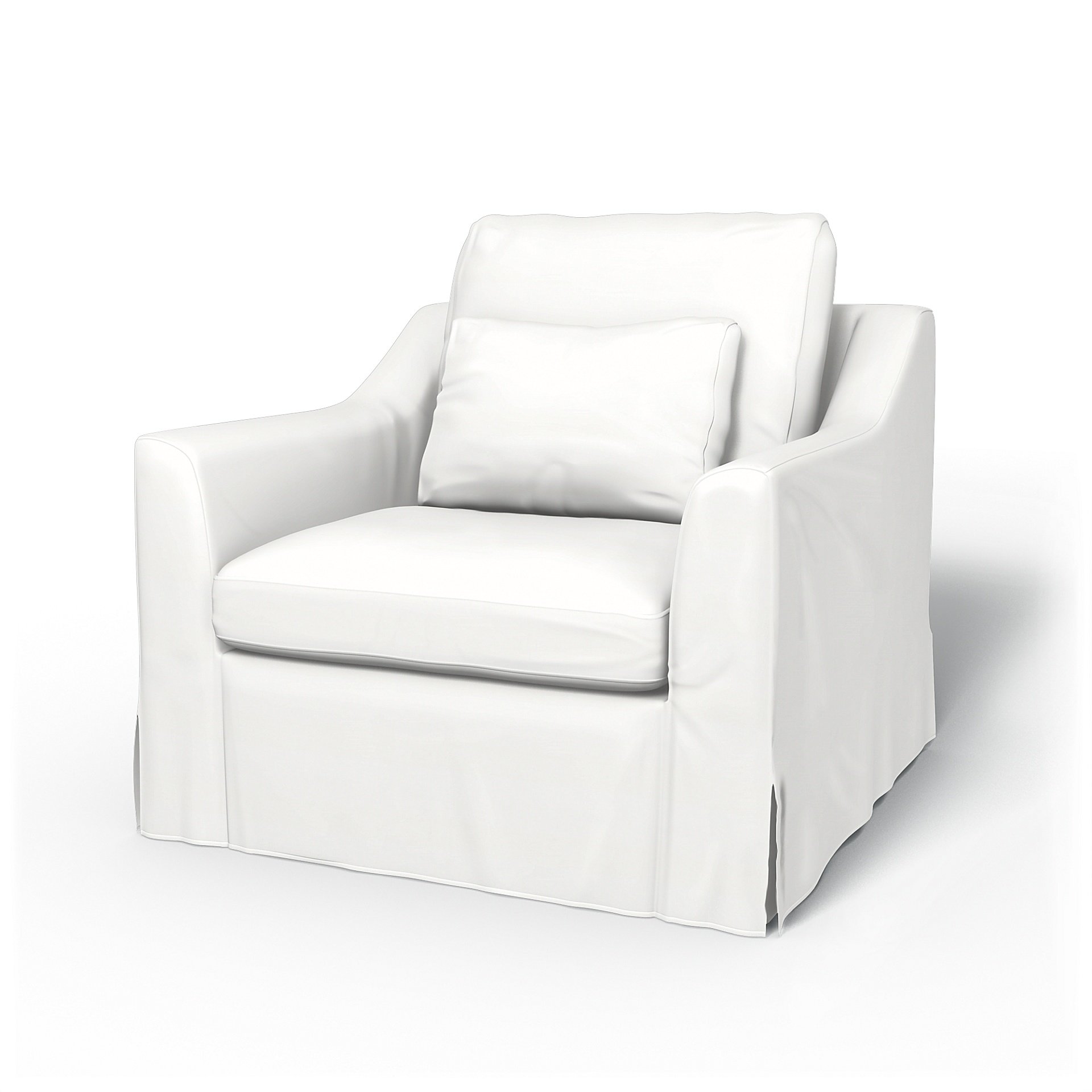 IKEA - Farlov Armchair Cover, Absolute White, Linen - Bemz