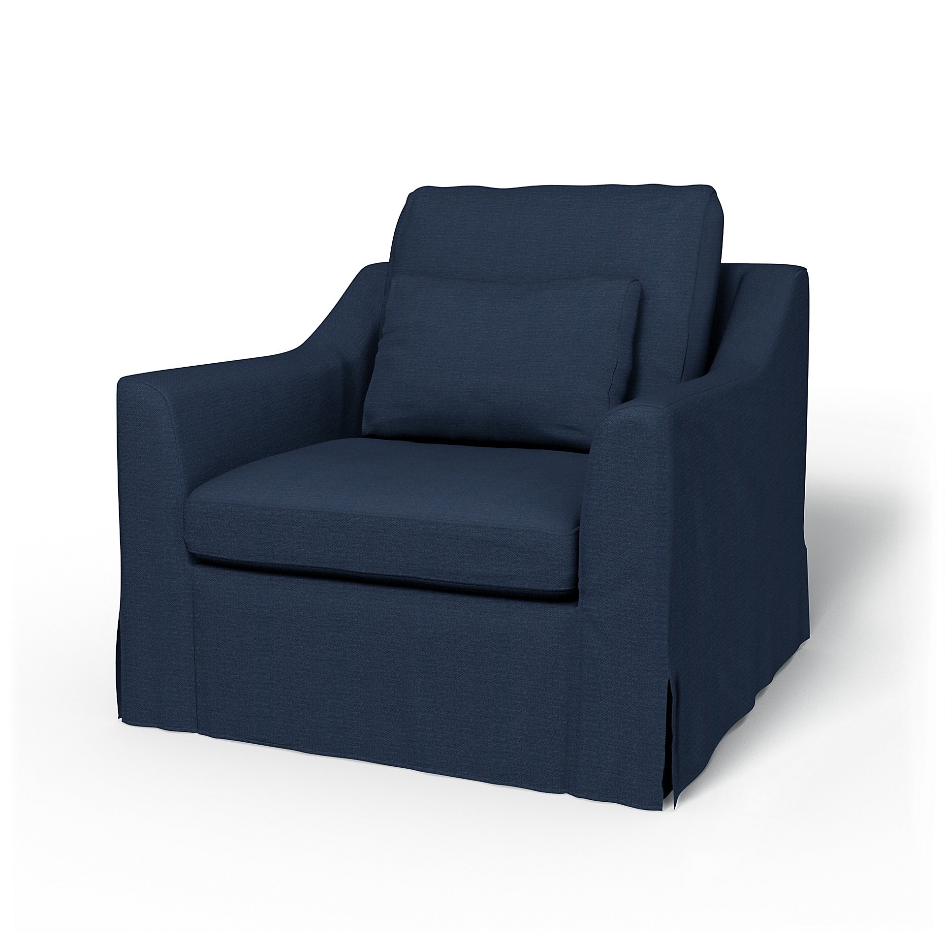 IKEA - Farlov Armchair Cover, Navy Blue, Linen - Bemz