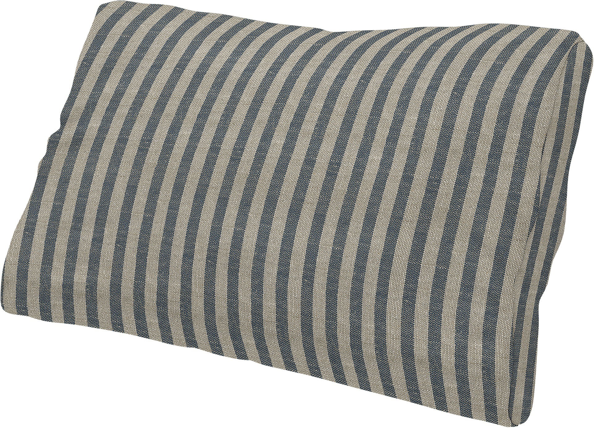 IKEA - Lumbar cushion cover Färlöv, Dark Blue / Natural, Linen - Bemz