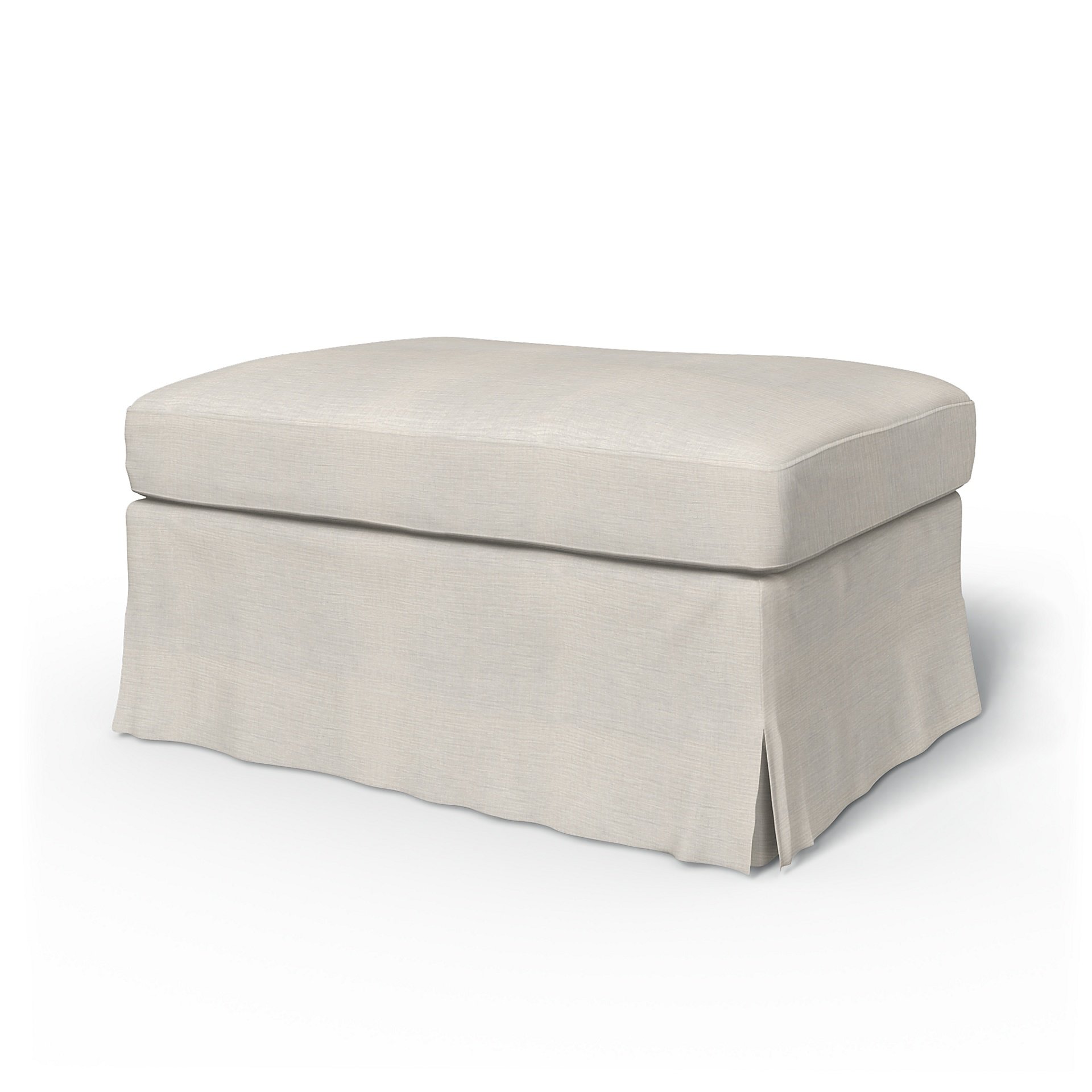 IKEA - Farlov Footstool Cover, Soft White, Linen - Bemz