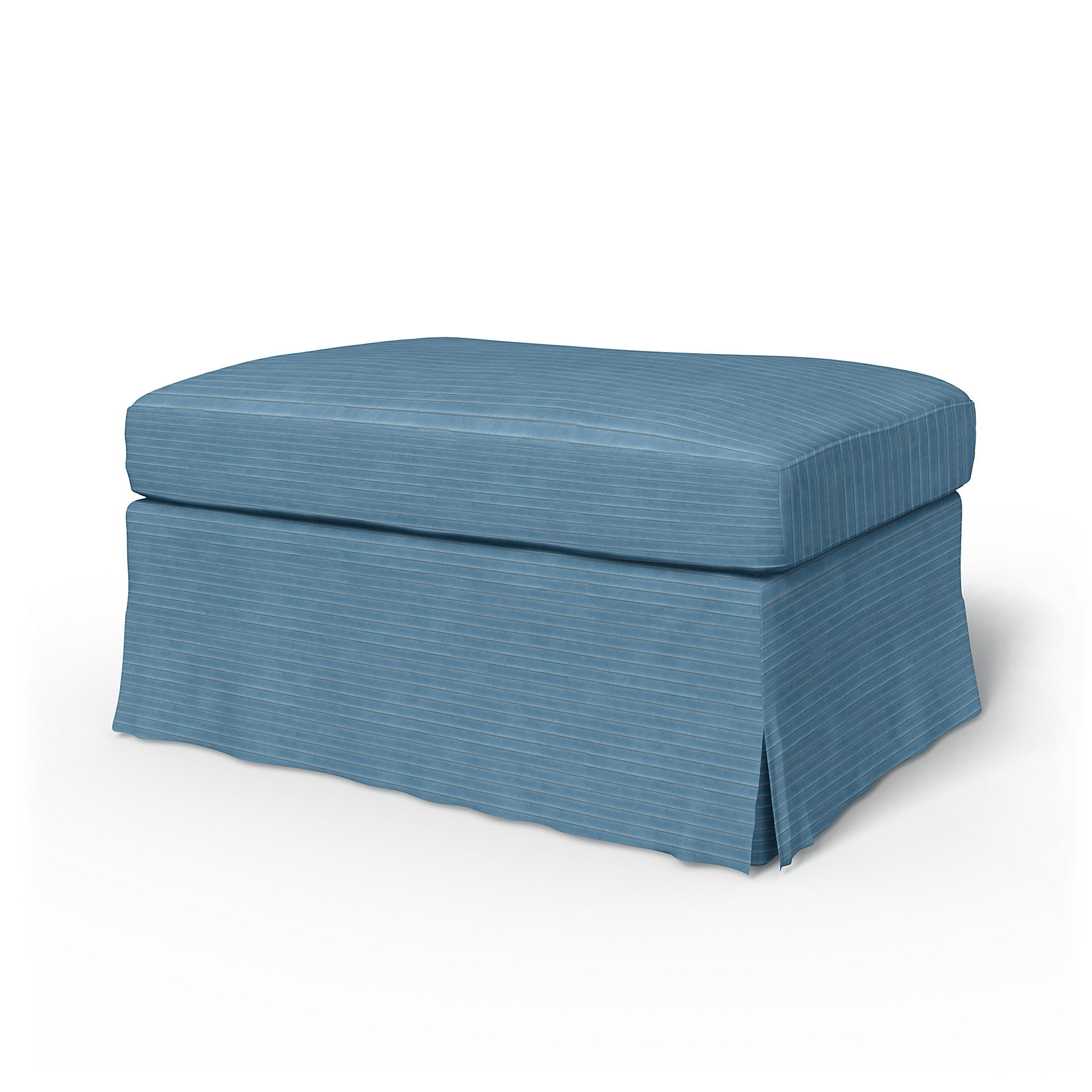 IKEA - Färlöv Footstool Cover, Sky Blue, Corduroy - Bemz